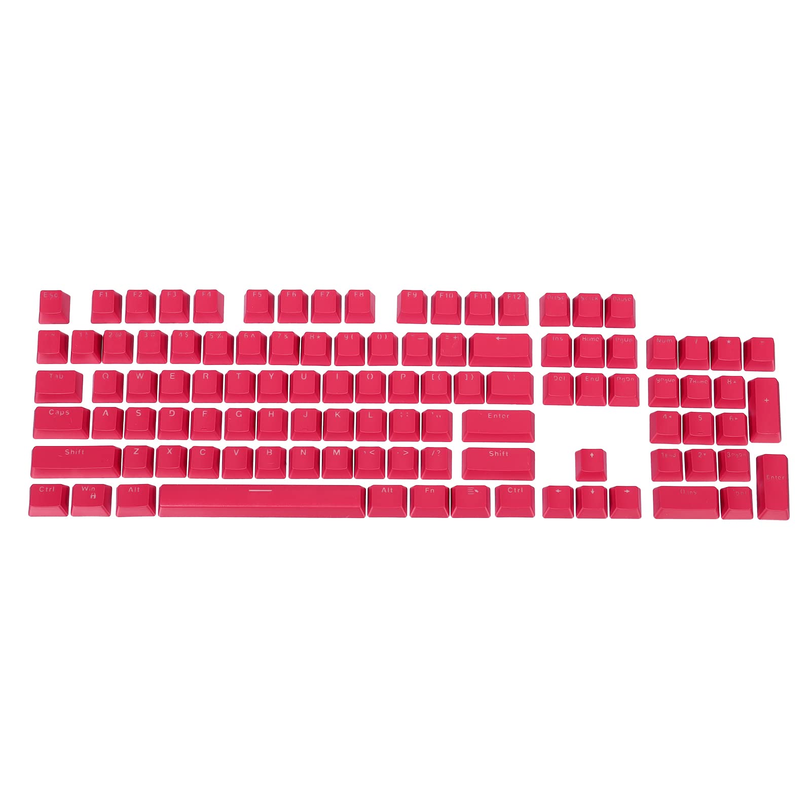 PATIKIL ABS Translucent Symbol Keycaps - Universal Mechanical Keyboard Replacement for 68/84/87/104 Keys (Red) | Perfect for Gaming, Typing & Office Work