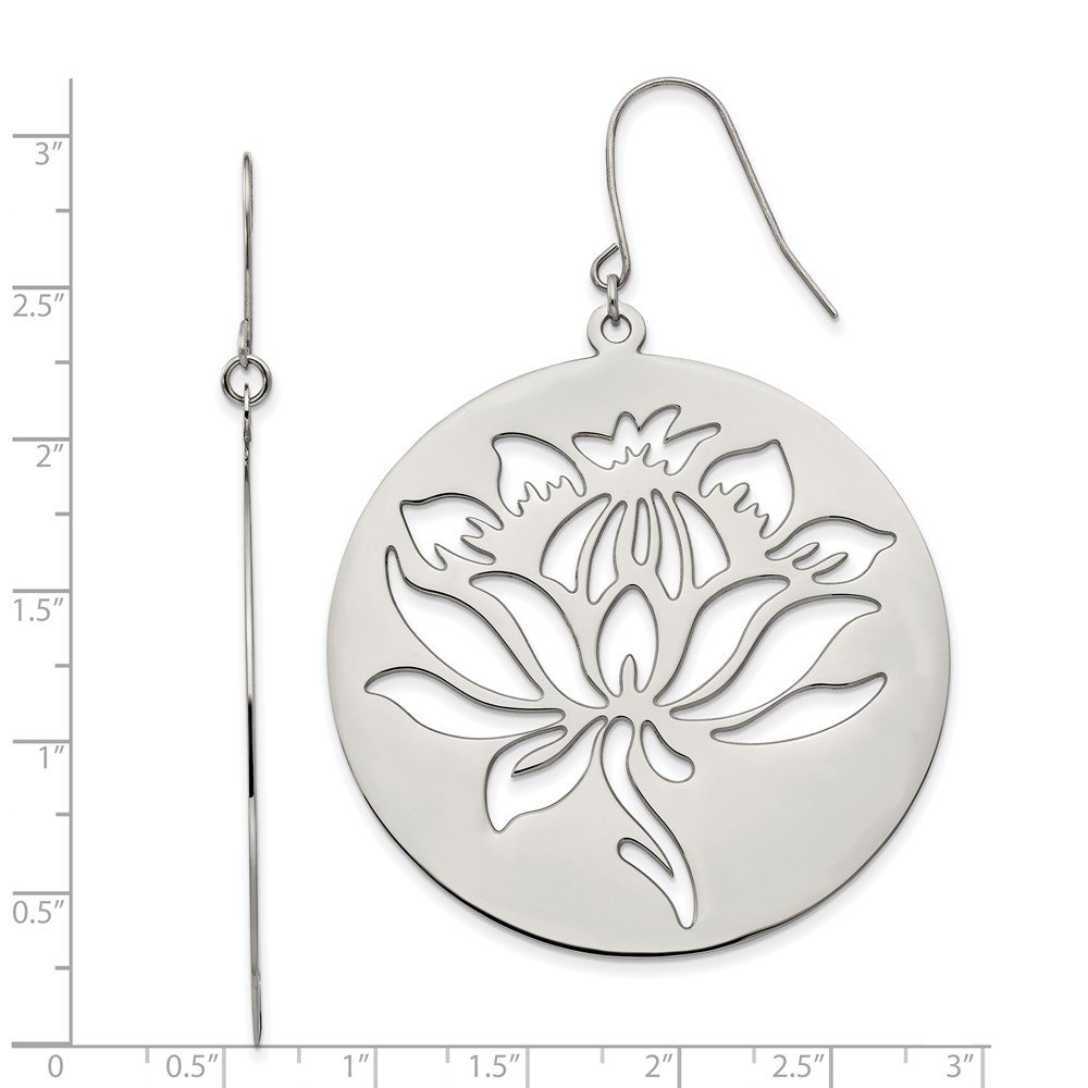 Stainless Steel Floral Cutout Dangle Earrings for Women - Elegant Boho Chic Jewelry for Parties, Weddings & Everyday Wear