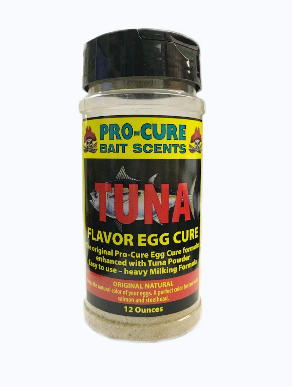 Pro-Cure Tuna Flavored Egg Cure - 12 oz Natural Fish Bait Attractant for Trout, Salmon & Steelhead Fishing | Perfect for DIY Bait Making & Ice Fishing