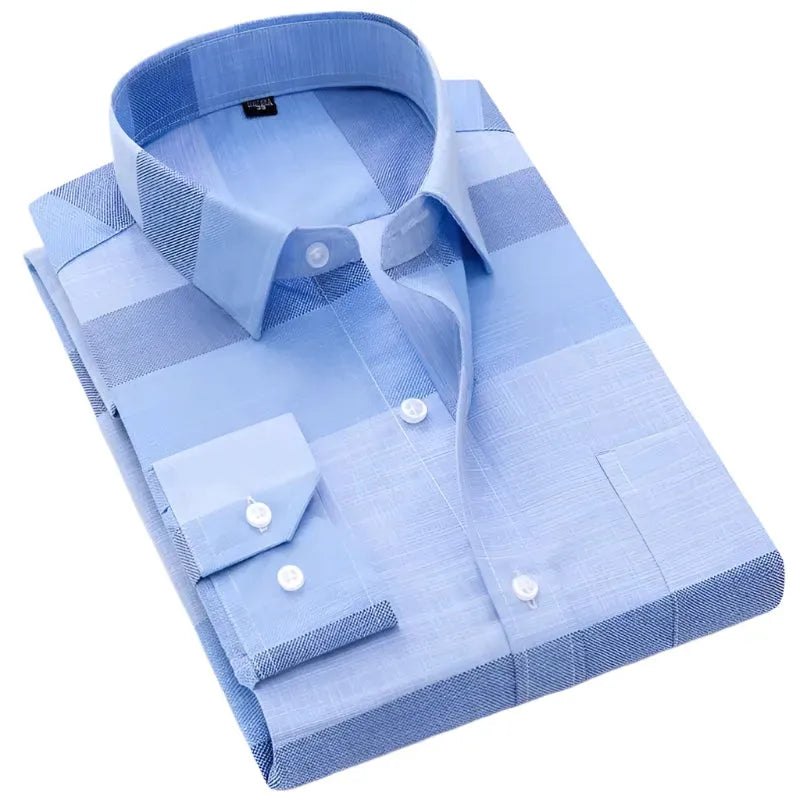 Classic Men's Plaid Dress Shirt for Business & Casual Wear | Formal Office & Party Outfit