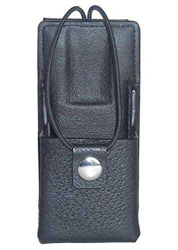 Motorola JMNN4023BR Two Way Radio Leather Carry Case with Swivel Belt Loop - Durable Protective Holster for Walkie Talkie - Perfect for Construction, Security & Outdoor Activities