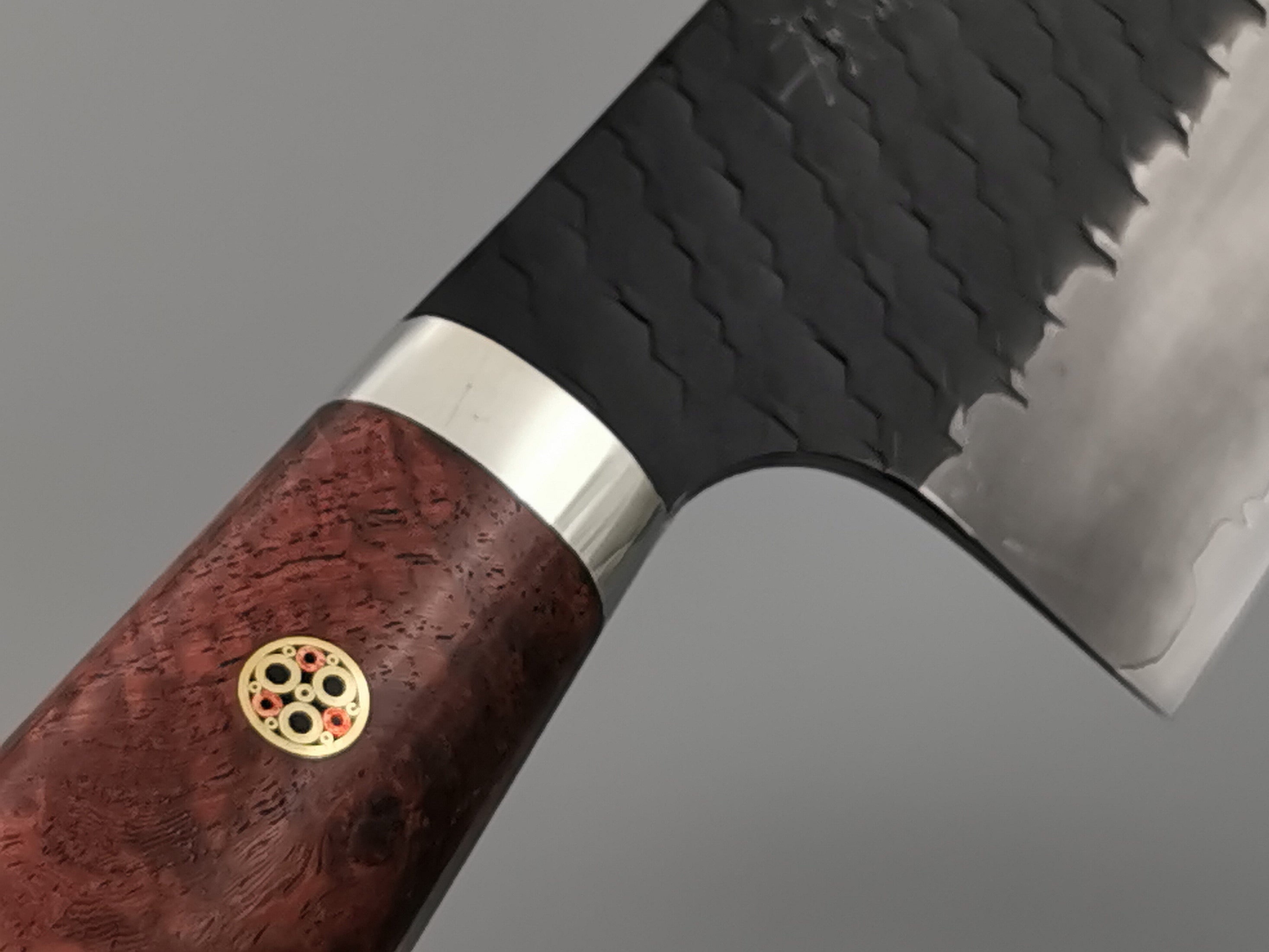 Premium Nigara Hamono SG2 Tsuchime Kiritsuke Nakiri Knife - Japanese Damascus Steel Blade with Karin Wood Handle - Perfect for Sushi, Vegetables & Precision Cutting