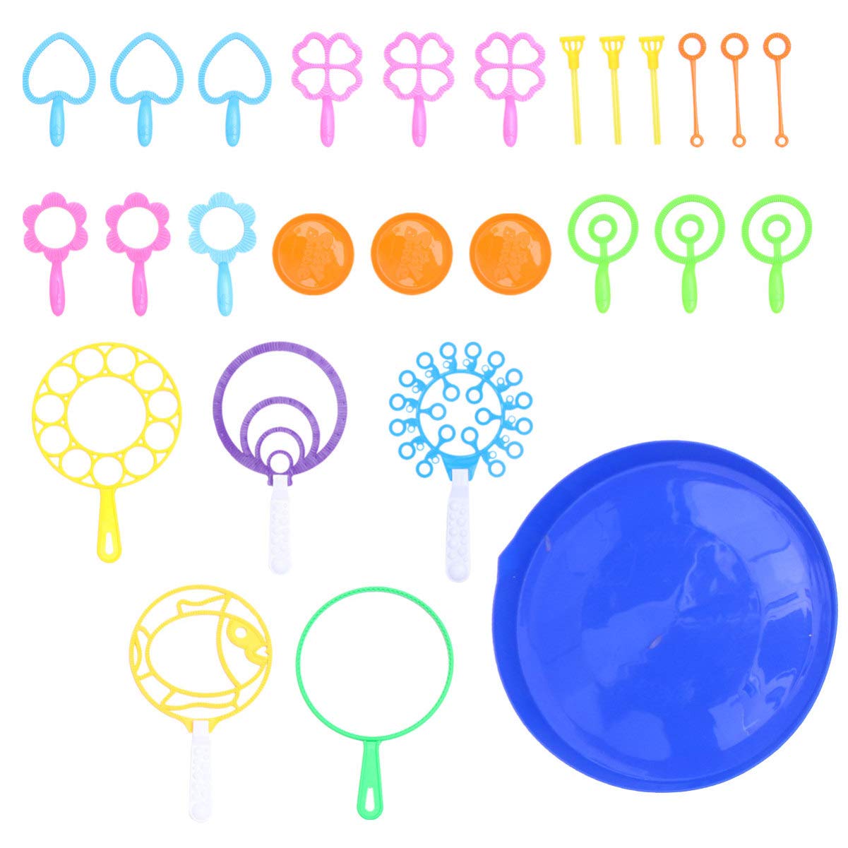BESPORTBLE 27pcs Bubble Toys Set for Kids - Bubble Wands, Bubble Tubes & Bubble Making Kit - Outdoor Garden, Beach & Backyard Play - Fun Summer Activity Toys for Children Ages 3+