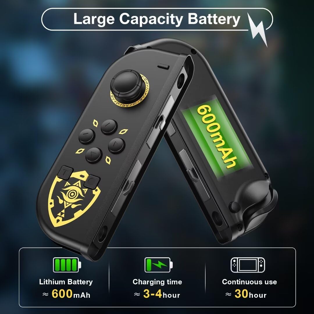 Enadvd Wireless Pro Controller for Nintendo Switch - RGB Lighting, Motion Control, Dual Vibration, 600mAh Battery, Wake-up Function | Perfect for Gaming, Party Play & Family Entertainment