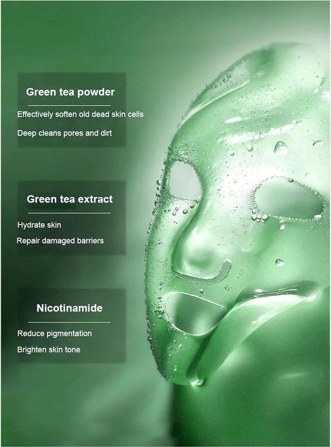 Green Tea Cleansing Face Mask Stick - Blackhead Remover, Oil Control & Pore Minimizer for Acne-Prone Skin - Anti-Aging & Moisturizing Treatment (40g) - Perfect for Daily Skincare Routine & Travel-Friendly Beauty Essential