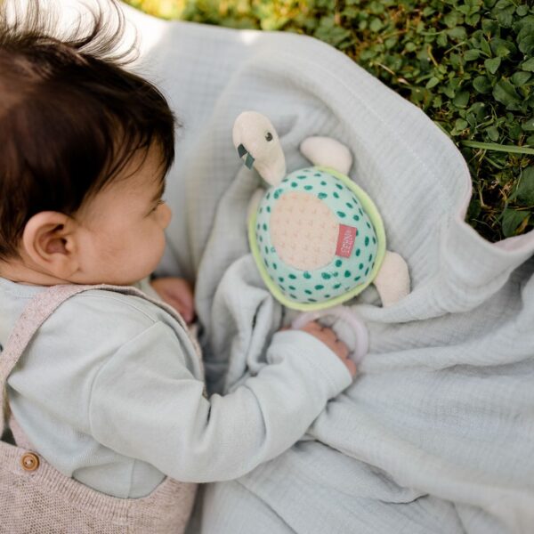 Fehn Mini Musical Turtle Toy - Cute Plush Turtle with Soothing Lullabies for Babies & Toddlers | Perfect for Nursery, Bedtime, and Early Childhood Development
