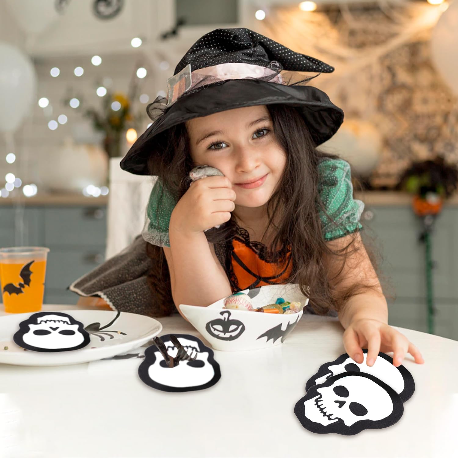 50 Pack Halloween Skull Disposable Paper Napkins - Spooky Party Supplies for Halloween Decorations, Table Settings & Party Favors | Perfect for Halloween Parties, Trick-or-Treat Events & Themed Gatherings
