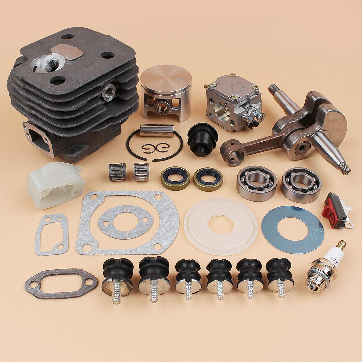 Husqvarna 266 266SE Chainsaw Cylinder & Piston Kit - Top End Overhaul Replacement Parts for Repair & Maintenance | Perfect for DIY Chainsaw Restoration & Professional Forestry Equipment Repair