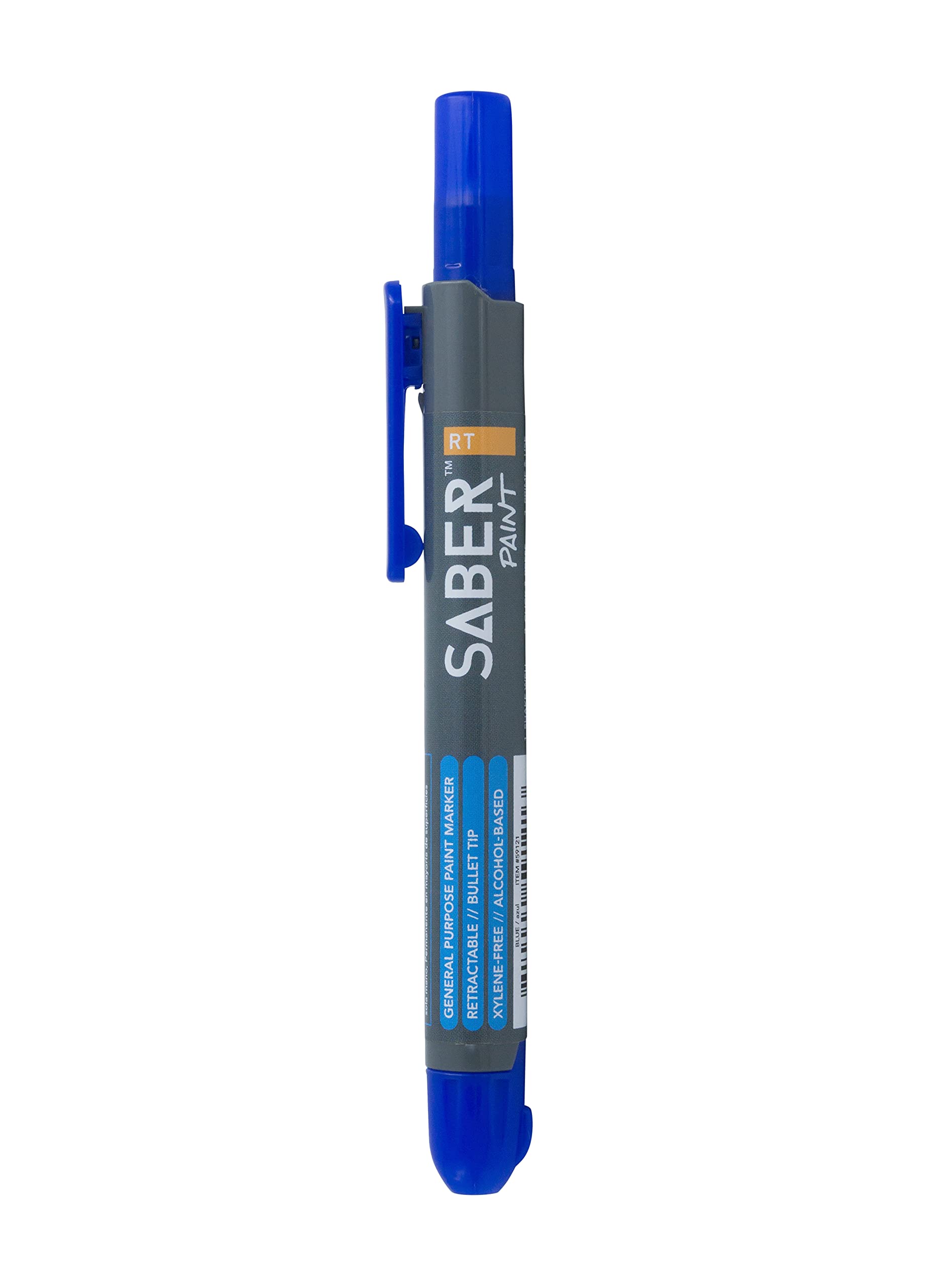 SaberPaint® RT Capless Paint Marker - Permanent Blue Ink for Metal, Plastic, Glass - Ideal for DIY Crafts, Industrial Marking & Automotive Touch-Ups