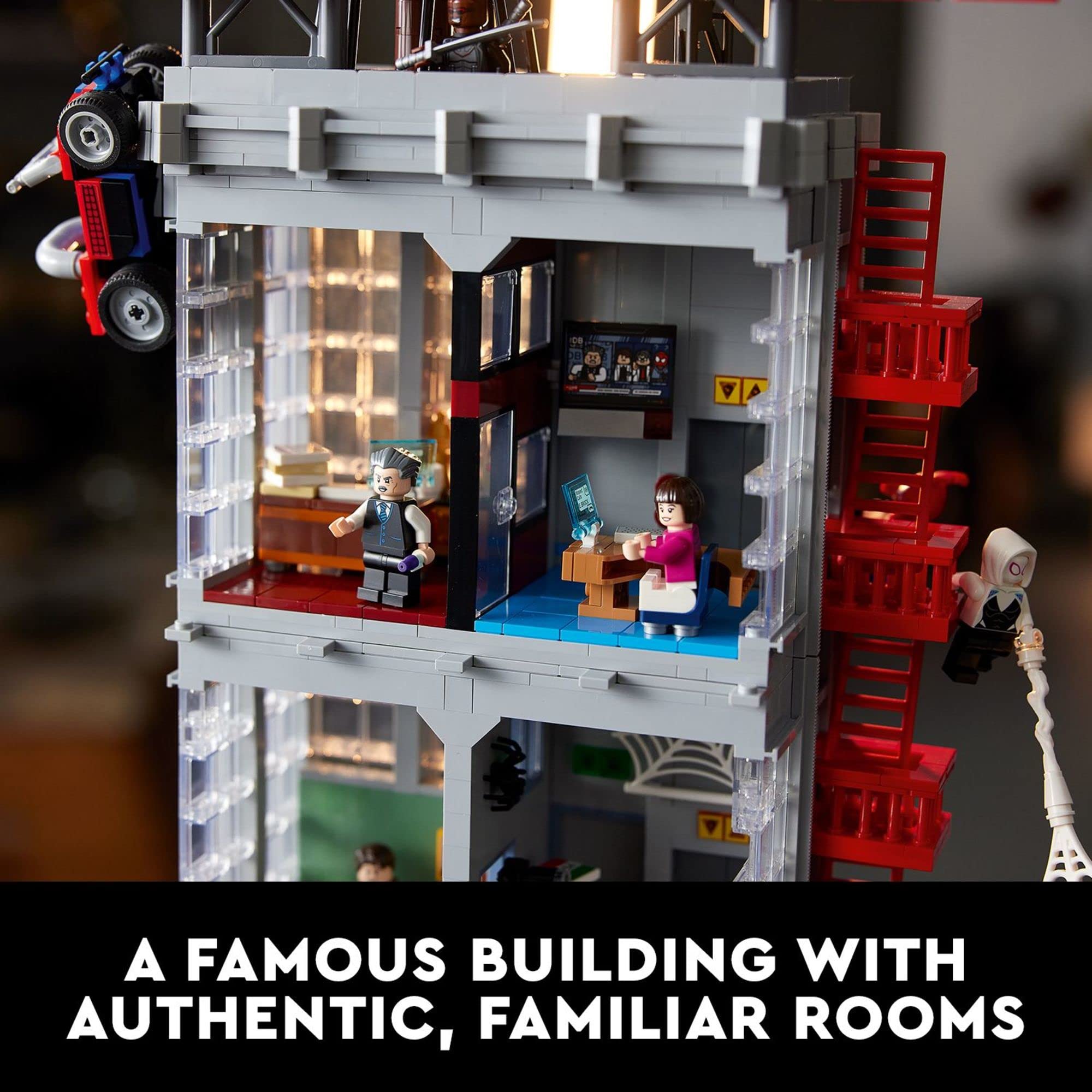 LEGO Marvel Spider-Man Daily Bugle 76178 Building Kit with 25 Minifigures - Peter Parker, Venom & Spider-Gwen | Collector's Set for Adults | Perfect for Marvel Fans, Office Decor & Superhero Displays