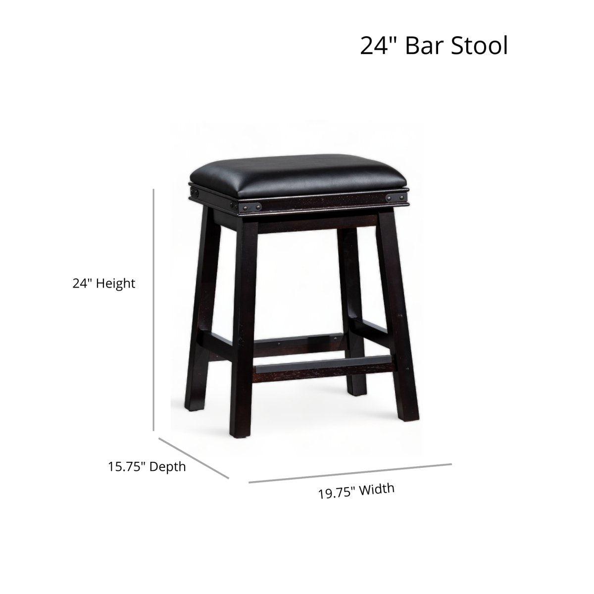Premium Cortez Bonded Leather Stool - 24