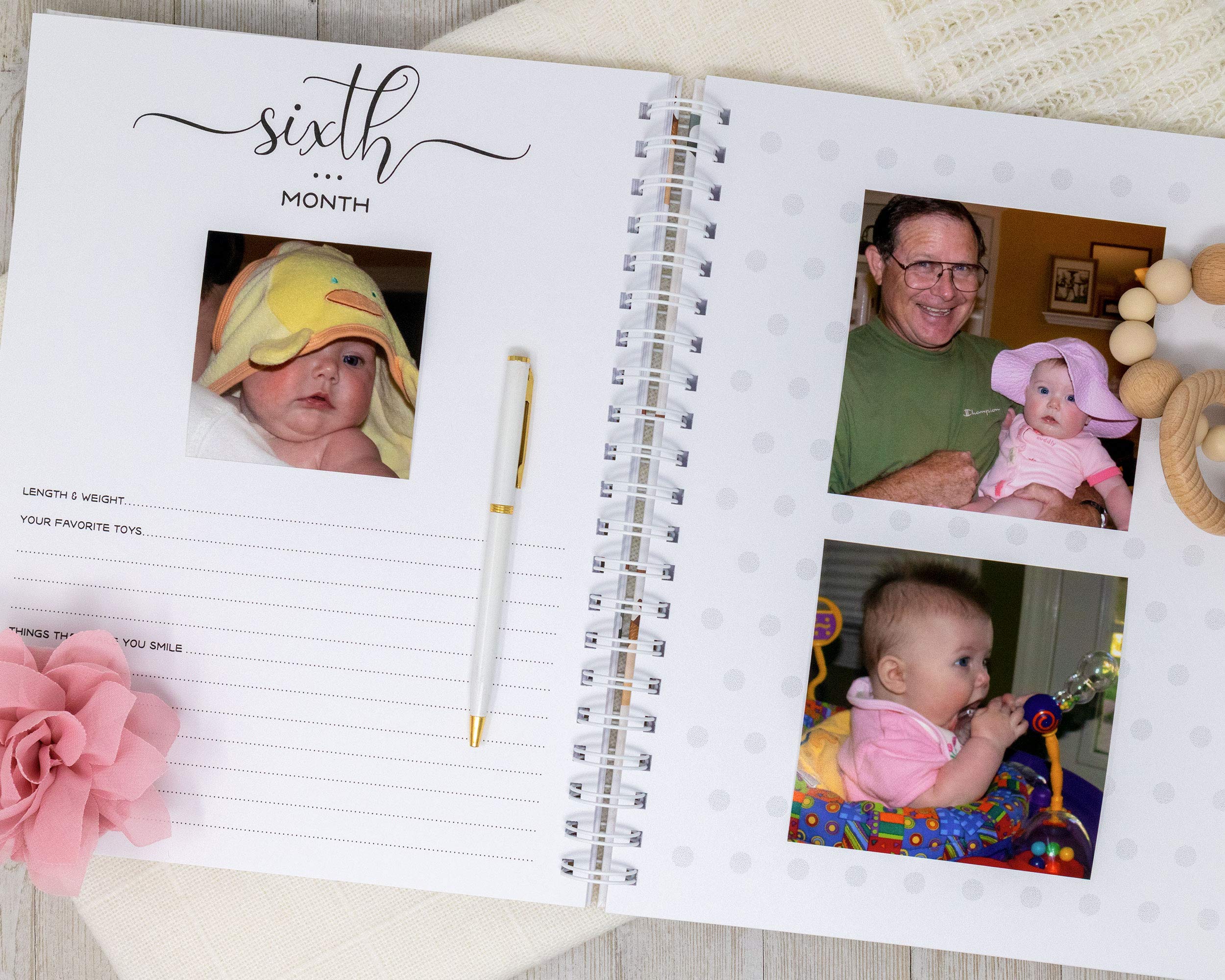 Personalized Baby Memory Book - Hard Cover First Year Album with Baby's Name - Baby Journal & Keepsake (Butterfly Design) - Perfect for Newborn Gifts, Christening, and First Birthday Presents
