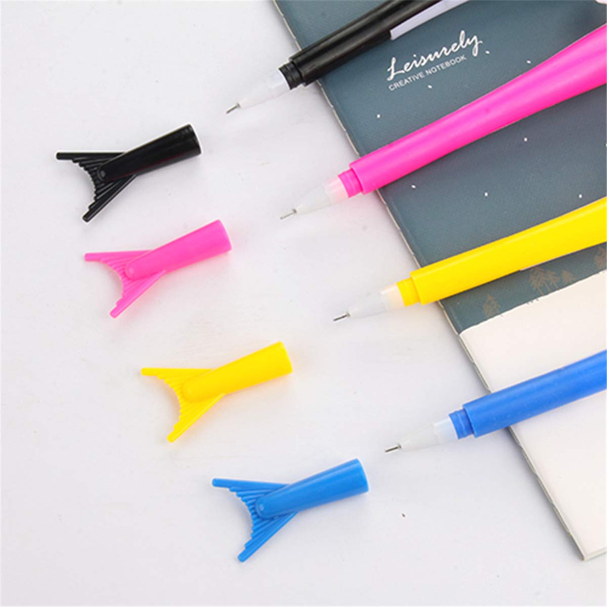 Dolphin-Shaped Gel Ink Rollerball Pens - 6 Pack Colorful Animal Design Writing Pens for School, Office & Journaling - Perfect Gift for Students & Stationery Lovers