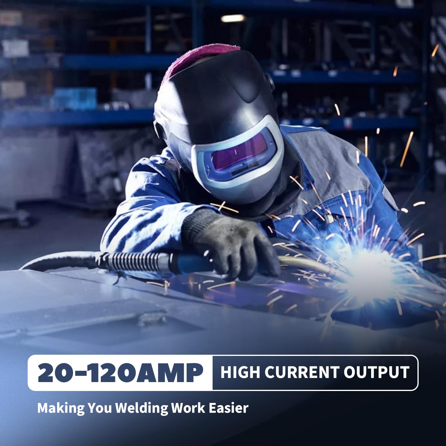 Portable 110V IGBT Inverter ARC Welding Machine - 20-120Amp Adjustable Current, Handheld Welder for 1/16