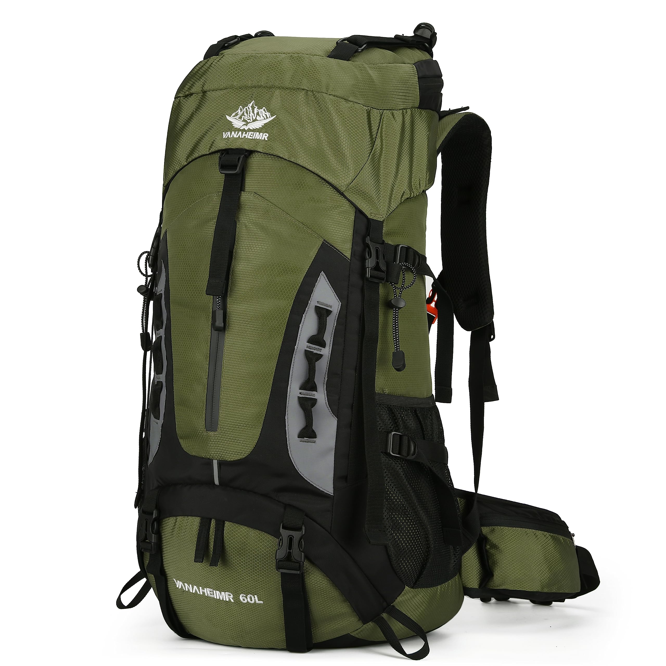 **Esup 60L Lightweight Hiking Backpack for Men - Waterproof Camping Backpack with Rain Cover, Durable Travel Backpack for Outdoor Adventures (Army Green) - Perfect for Trekking, Backpacking & Travel**
