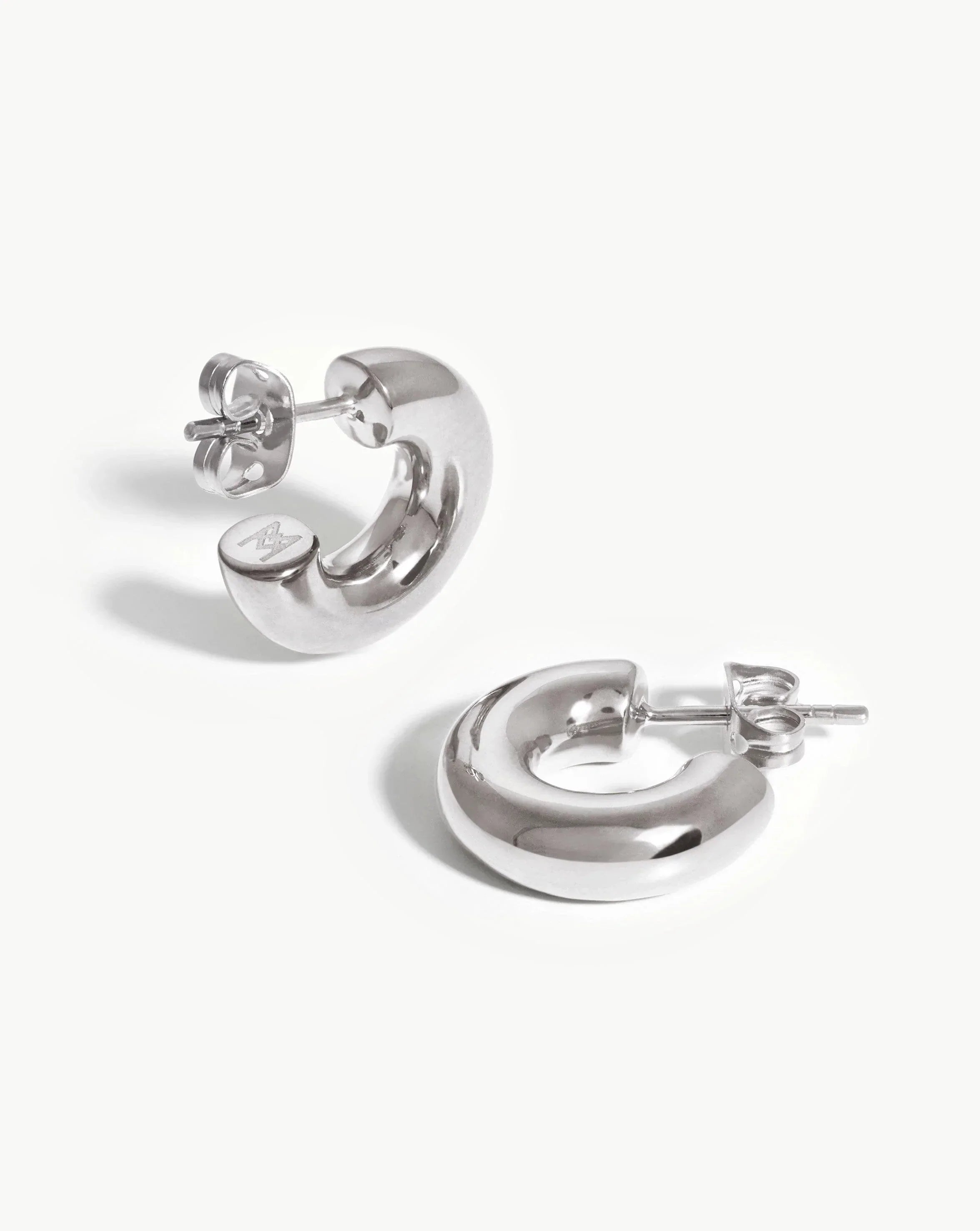 Chubby Tunnel Small Hoop Earrings - Silver Plated Dainty Earrings for Women | Perfect for Everyday Wear, Parties & Gifts
