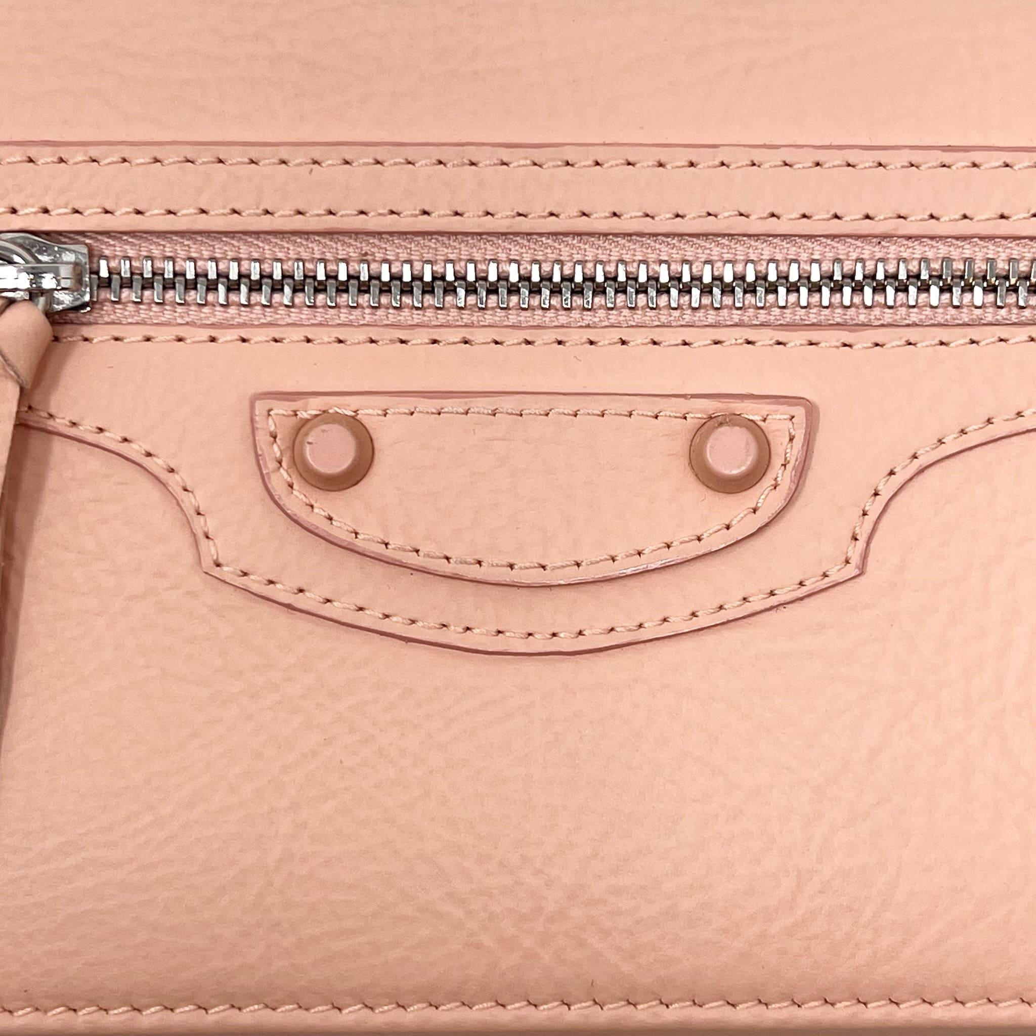 Balenciaga Beige Classic Long Wallet for Women | Genuine Leather Luxury Bifold Wallet | Perfect for Everyday Use, Travel & Gifting