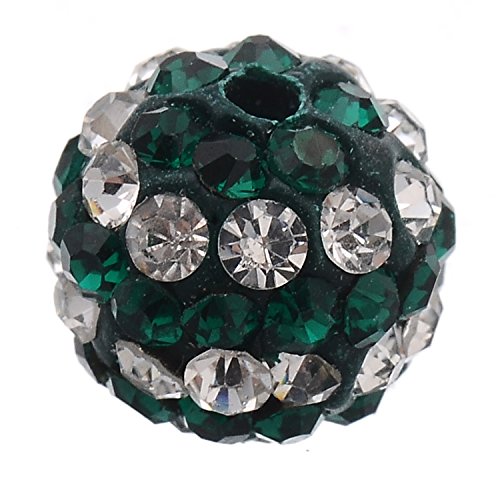 Emerald Green & White Clear Crystal Green Clay