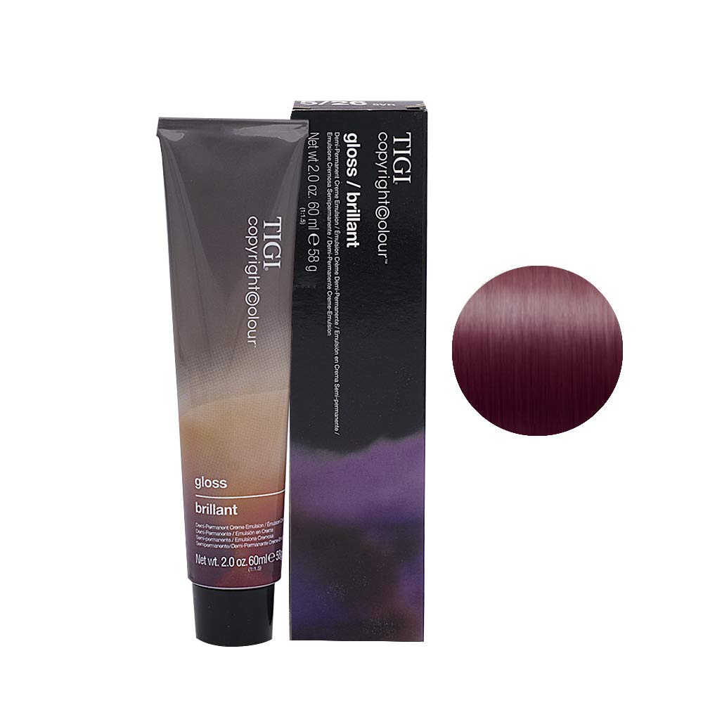 TIGI Colour Radiant Gloss Demi-Permanent Creme Hair Dye - Light Auburn Violet Brown 5/26 5VR | Ammonia-Free Conditioning Color for Vibrant, Shiny Hair | Perfect for Brunettes Wanting Warm Auburn Tones at Home or Salon