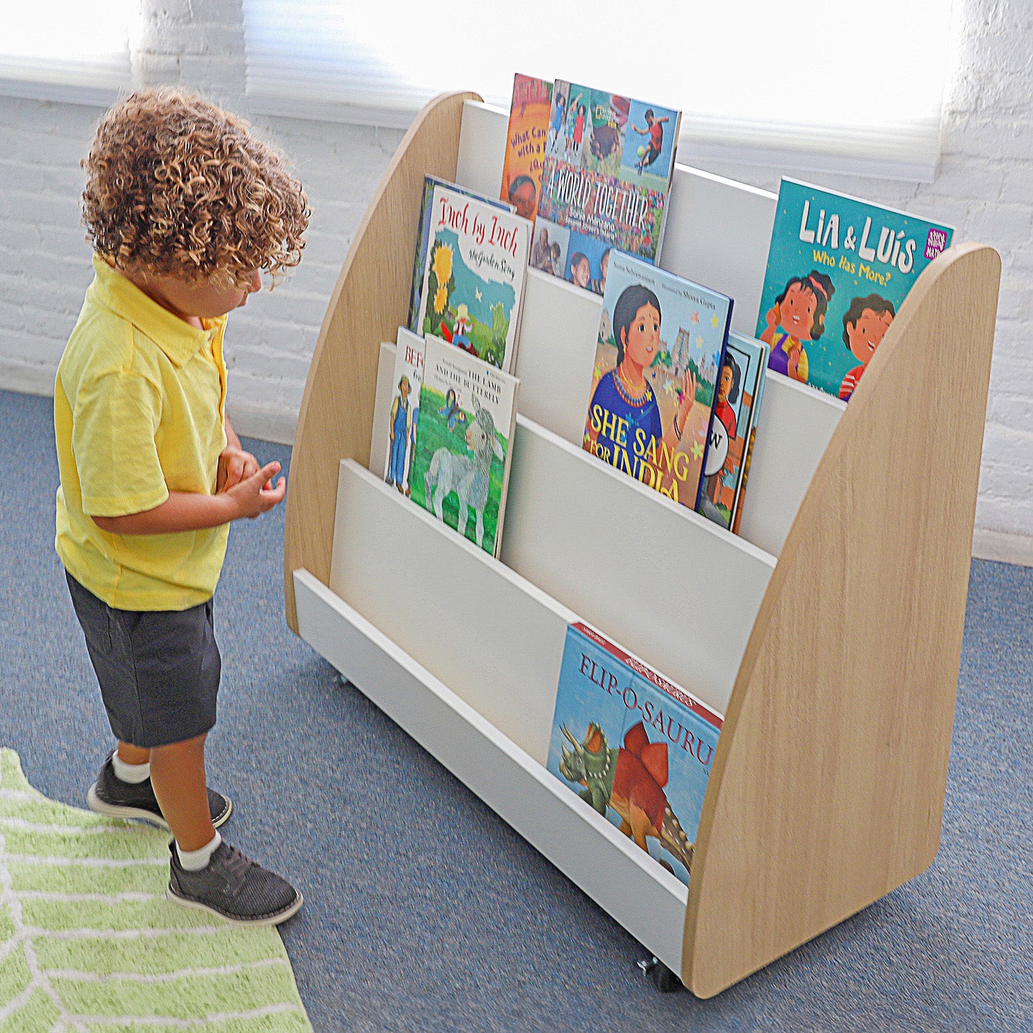 Elevated™ Mobile Book Display Stand WB1936 - Adjustable Book Holder for Reading, Cooking, and Office Use