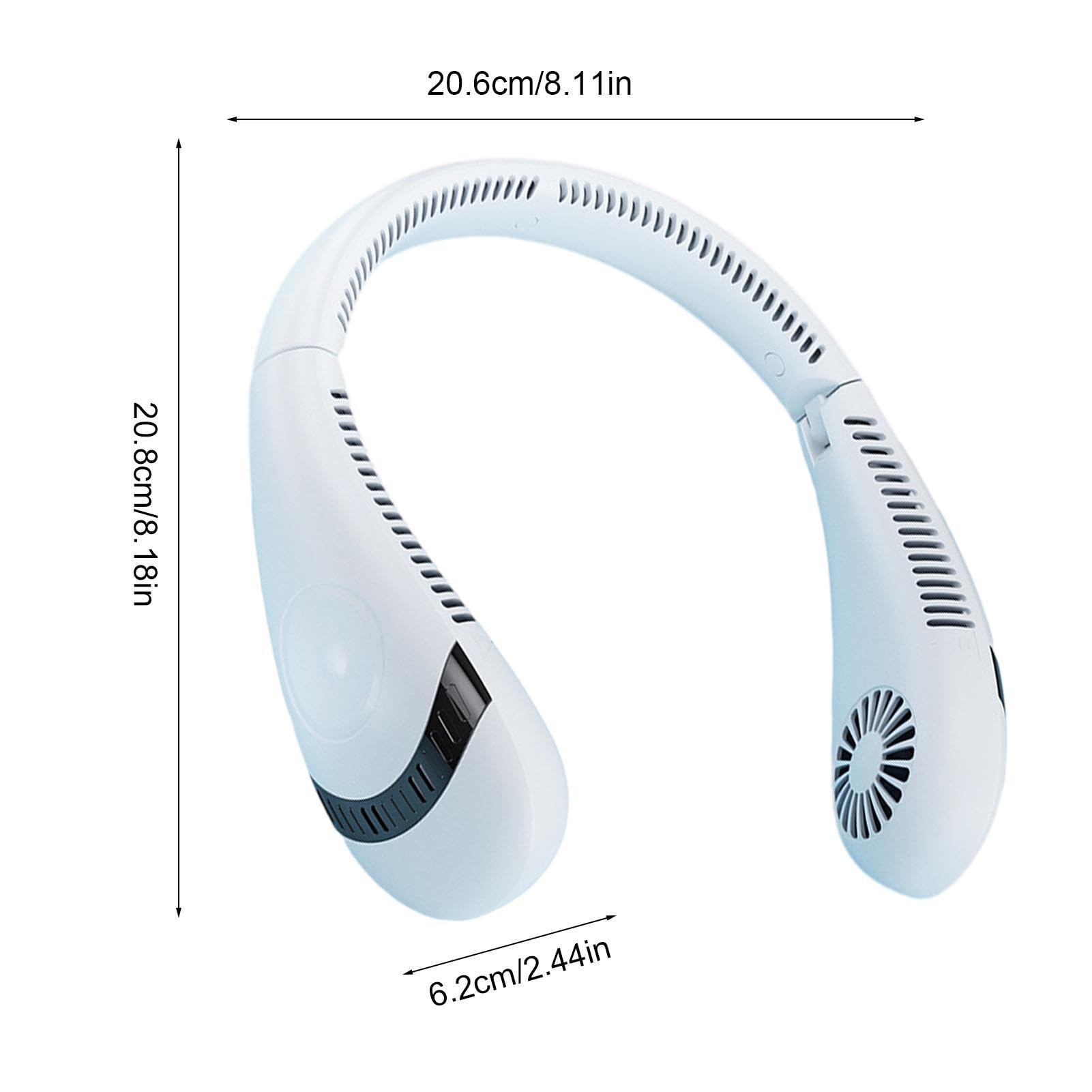 Foldable 5000mAh Rechargeable Neck Fan with 3 Speeds - Portable Personal Cooling Fan for Men & Women - Perfect for Outdoor Sports, Home, Office, and Travel - Stay Cool Anywhere