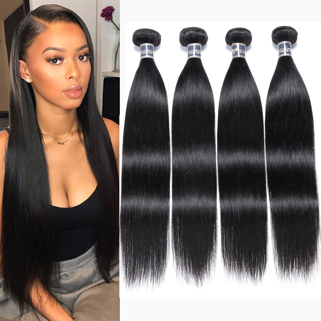 4 Bundles 100% Unprocessed Malaysian Virgin Straight Hair Weave (24
