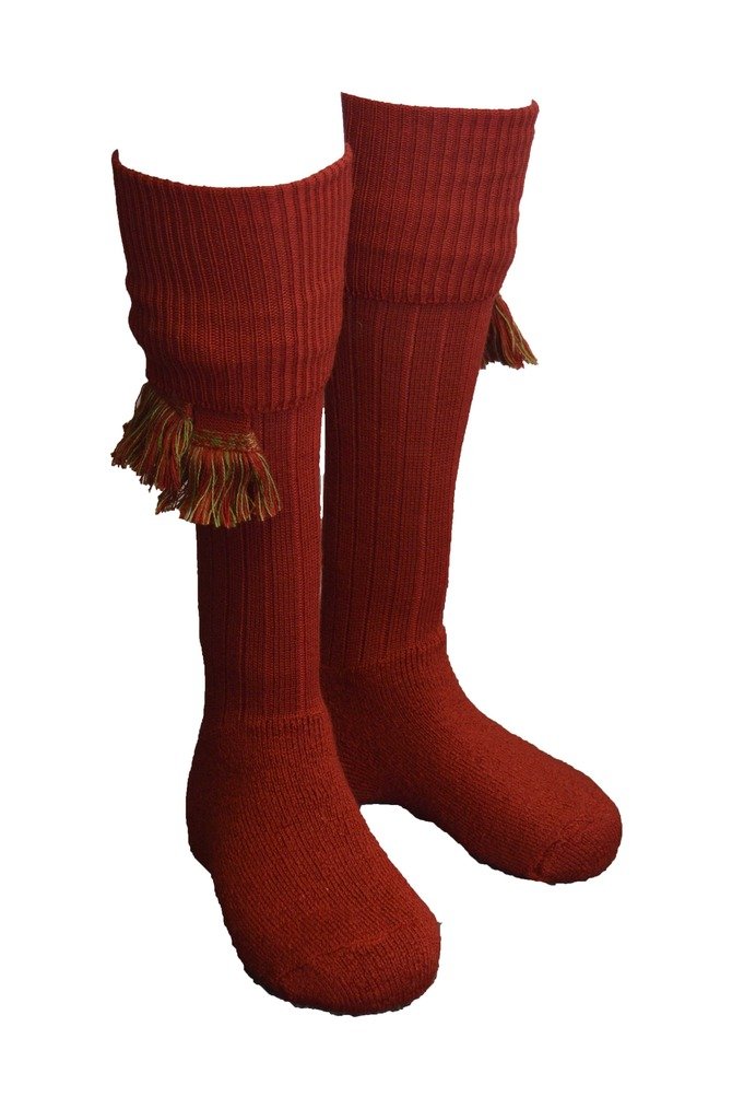 Walker and Hawkes Men's Shooting Country Scarba Socks & Matching Garter Ties - Premium Wool Socks for Hunting, Outdoor Activities & Country Fashion