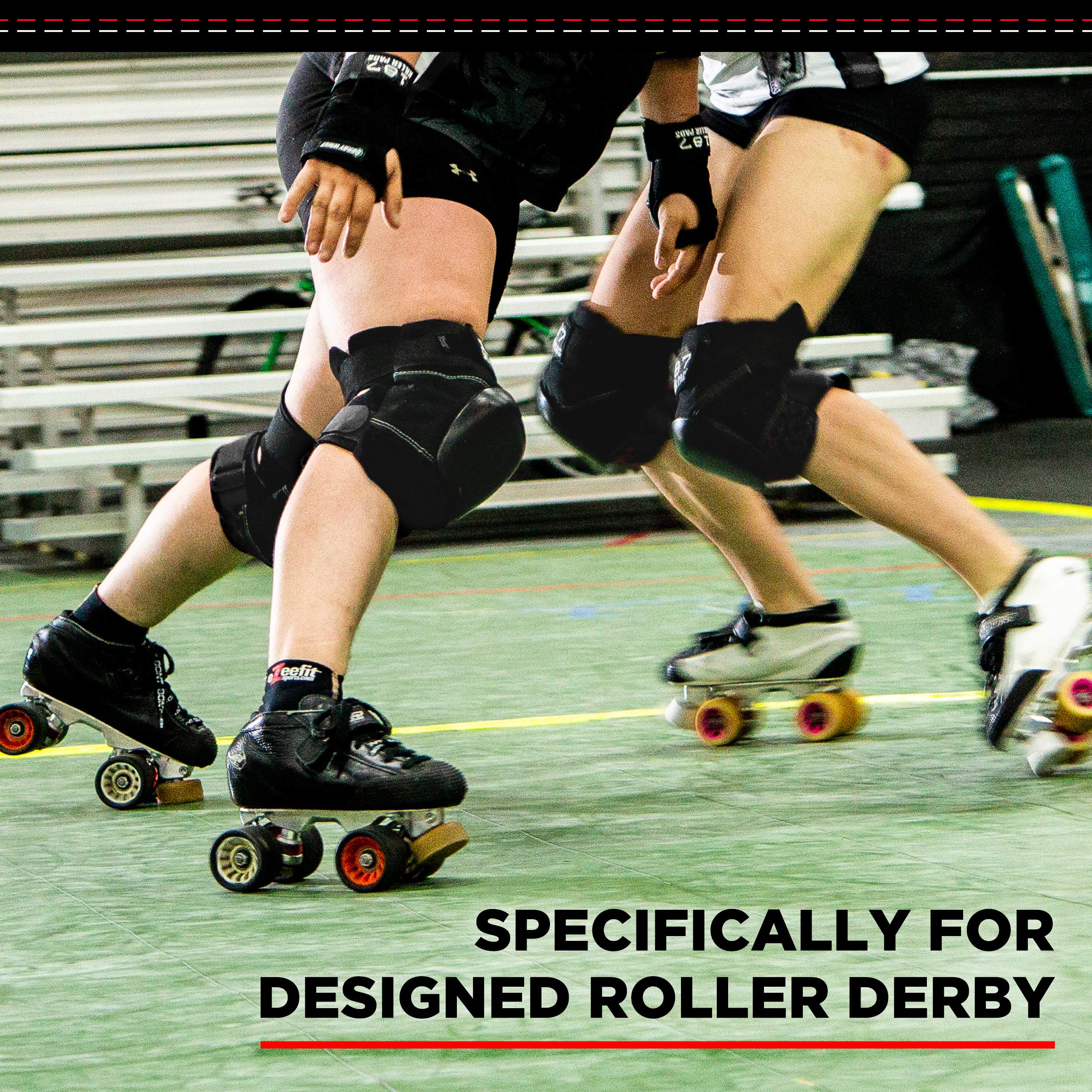 187 Killer Pads Pro Derby Pad - Black X-Small - Protective Knee Pads for Roller Derby, Skateboarding & Extreme Sports