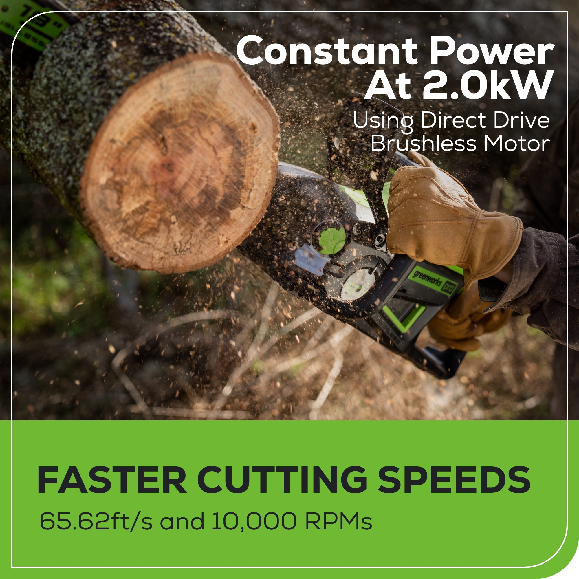 60V 18-Inch Cordless Chainsaw and 10-Inch Pole Saw Combo Kit with 4.0Ah Battery & Fast Charger - Powerful 2.0kW Brushless Motor for Tree Trimming, Landscaping, and DIY Wood Cutting Projects