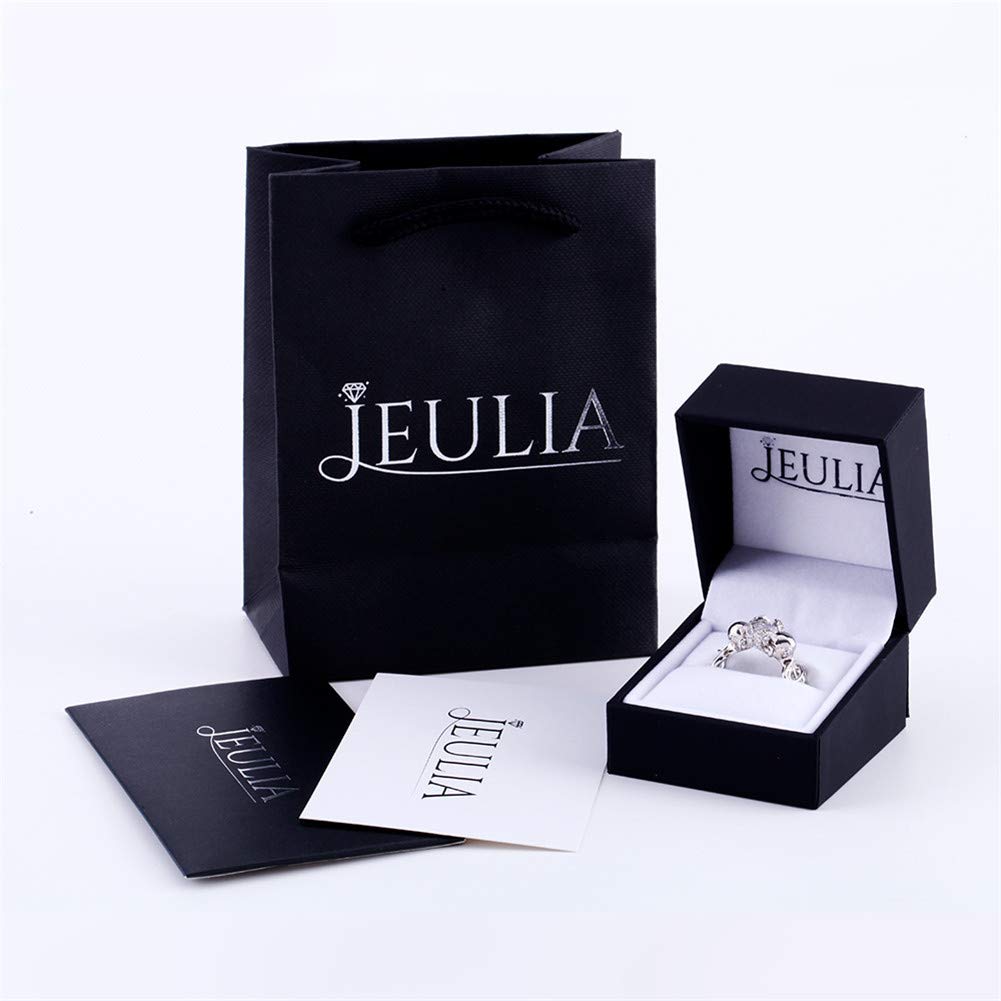 Jeulia Women's 3.5 Carat Cubic Zirconia Wedding Ring Set - Sterling Silver Simulated Diamond Engagement Ring with Round Cut Colorful Stones - Perfect for Anniversaries, Proposals & Special Occasions