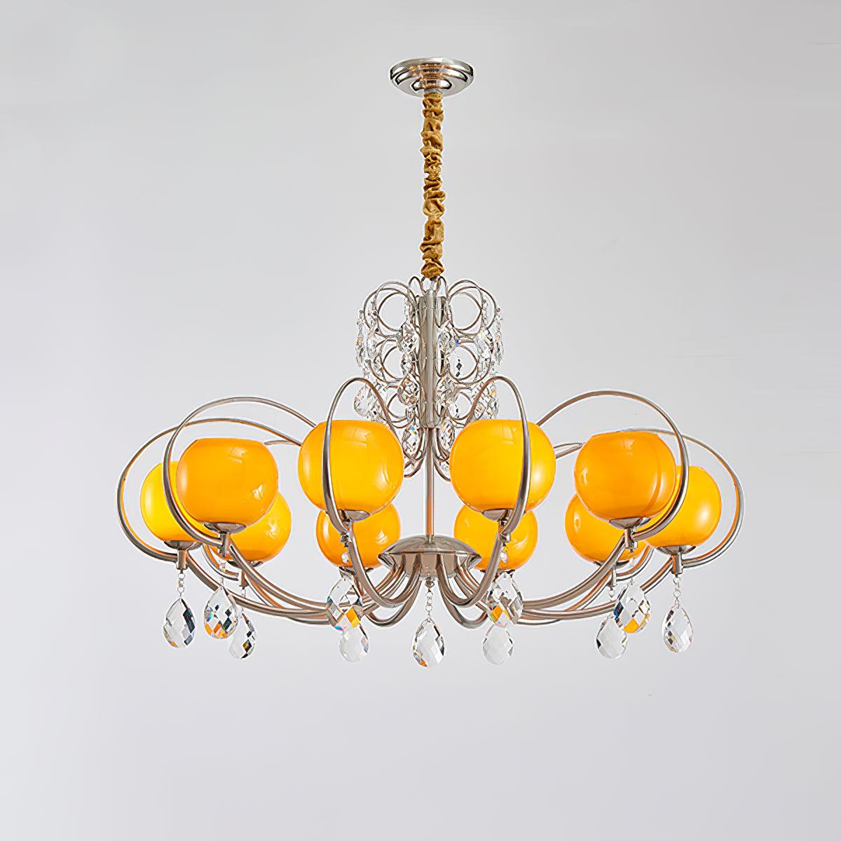 Chrome & Orange glass