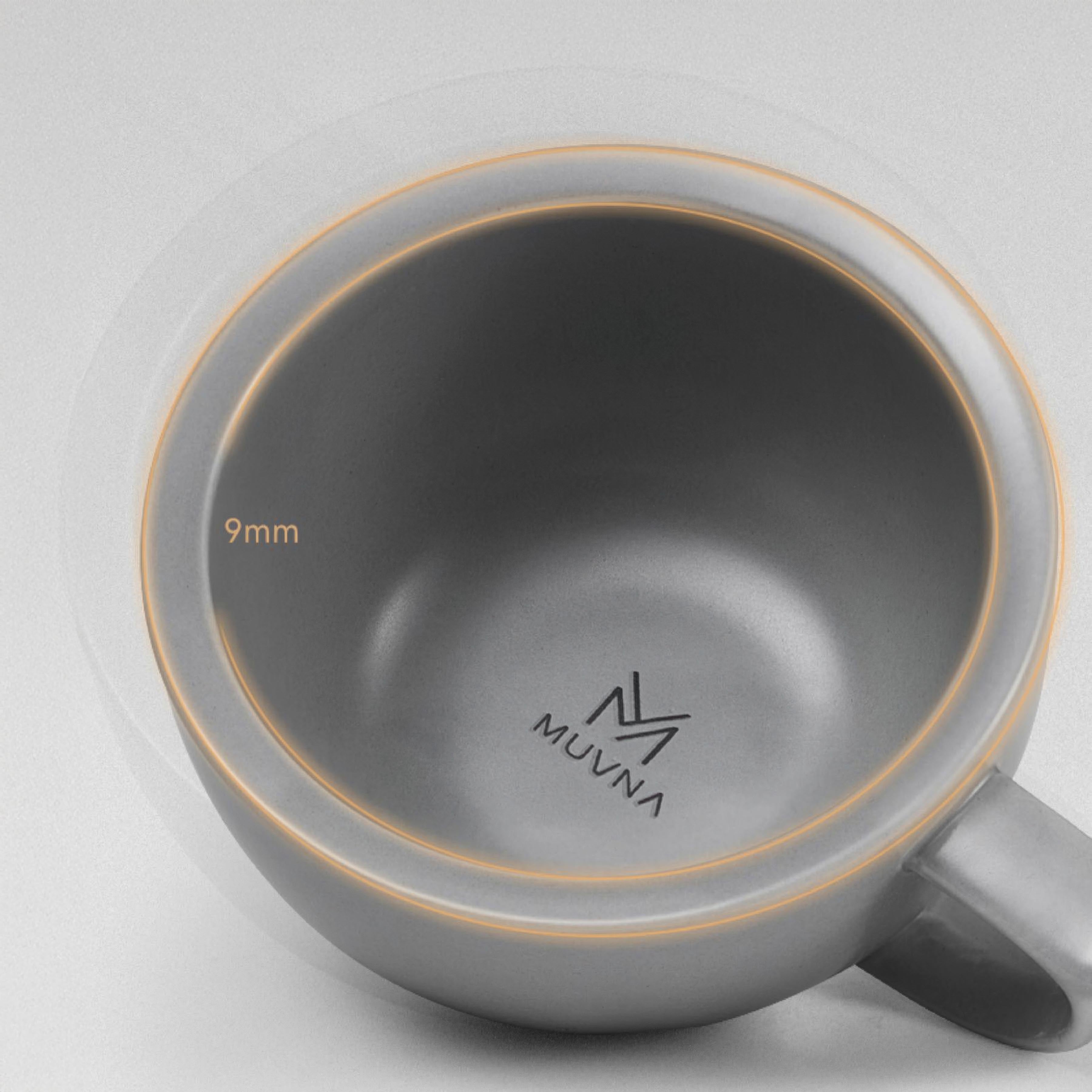 Premium Embossed Ceramic Latte Cup 280ml - Handcrafted Coffee Mug with Elegant Design - Perfect for Home, Café & Gifts - MUVNA