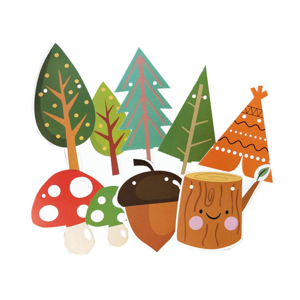 Woodland Birthday Party Decorations - Forest Animal Bunting Garland & Happy Birthday Banner for Kids, Boys & Girls - Perfect for Woodland Themed Parties, Baby Showers & Nursery Decor