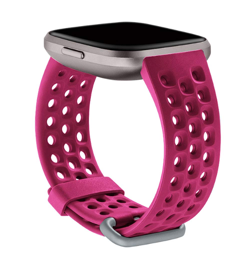 Breathable Sport Replacement Bands for Fitbit Versa 2/Versa/Versa Lite - Comfortable Fitness Wristbands for Women & Men (Small/Large) - Perfect for Running, Gym Workouts & Daily Activity Tracking