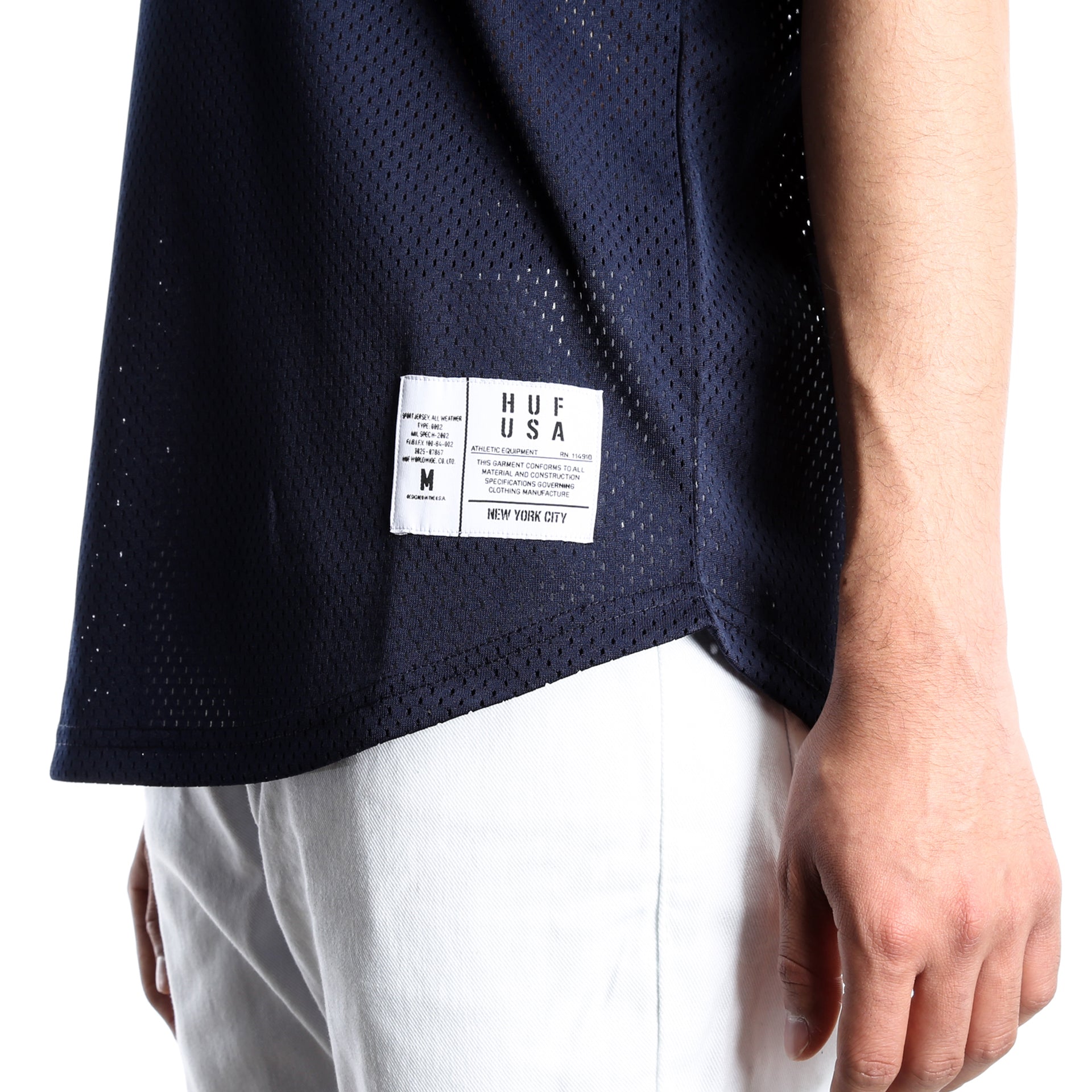 Huf Classic H Henley Jersey Navy - Men's Casual Short Sleeve Shirt for Streetwear & Everyday Comfort