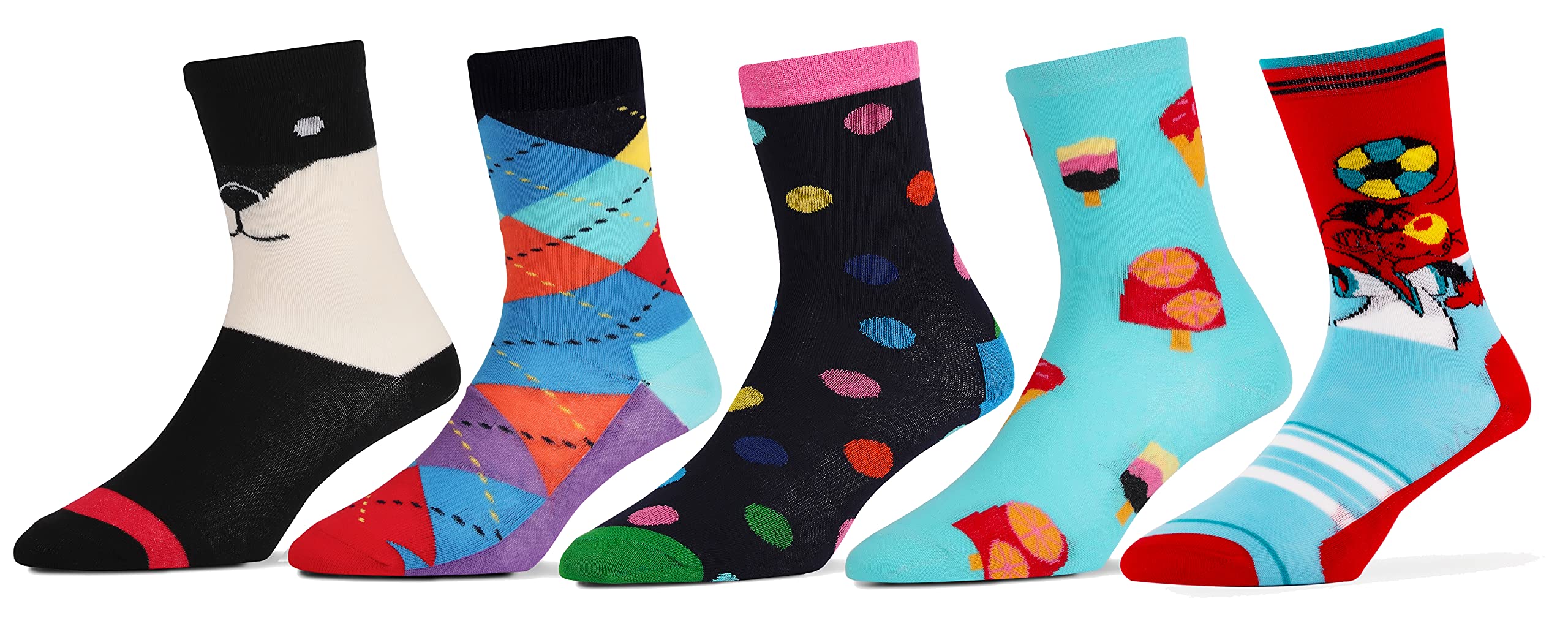 RC. ROYAL CLASS Kids' Soft Cotton Designer Socks for Boys & Girls - Pack of 5 Pairs - Comfortable & Durable for School, Sports & Everyday Wear