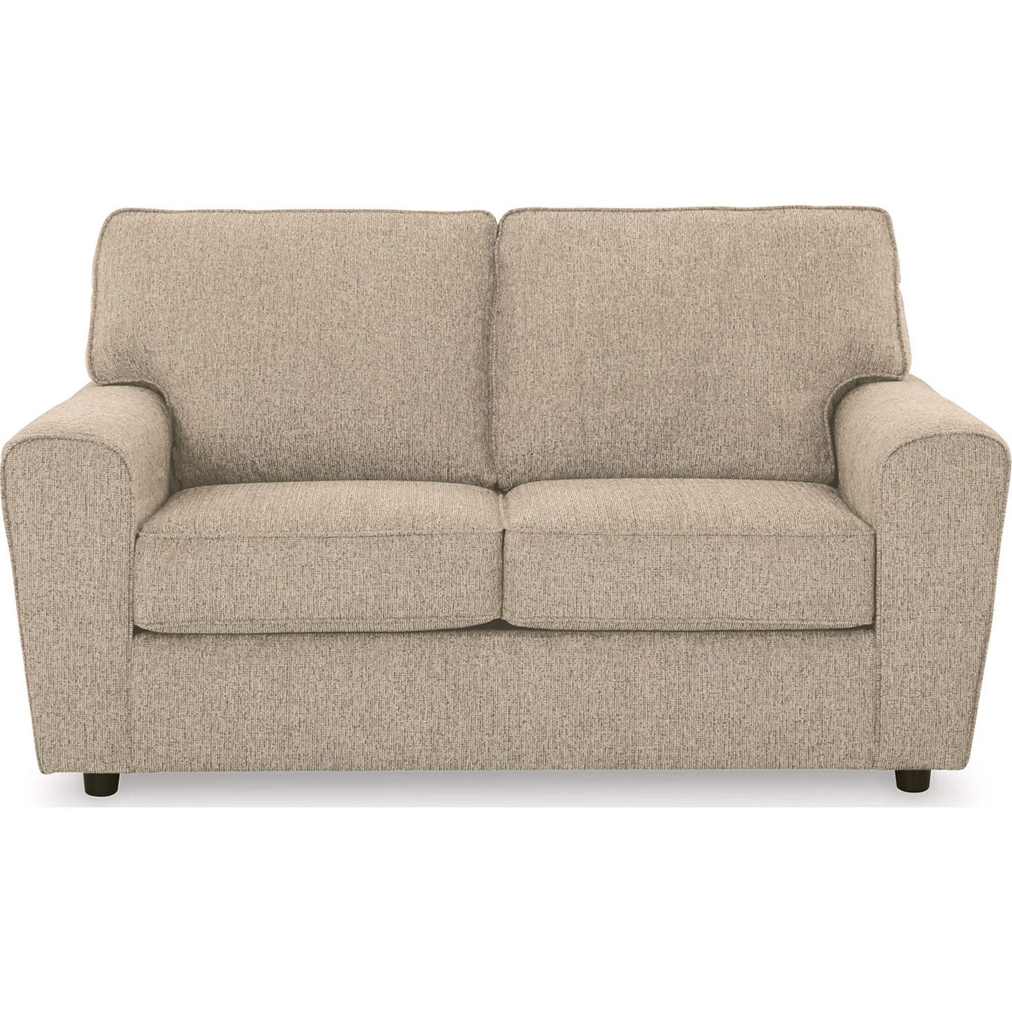 Arlis Loveseat in Putty - Modern Upholstered Sofa for Small Spaces | Perfect for Apartments, Living Rooms & Cozy Corners