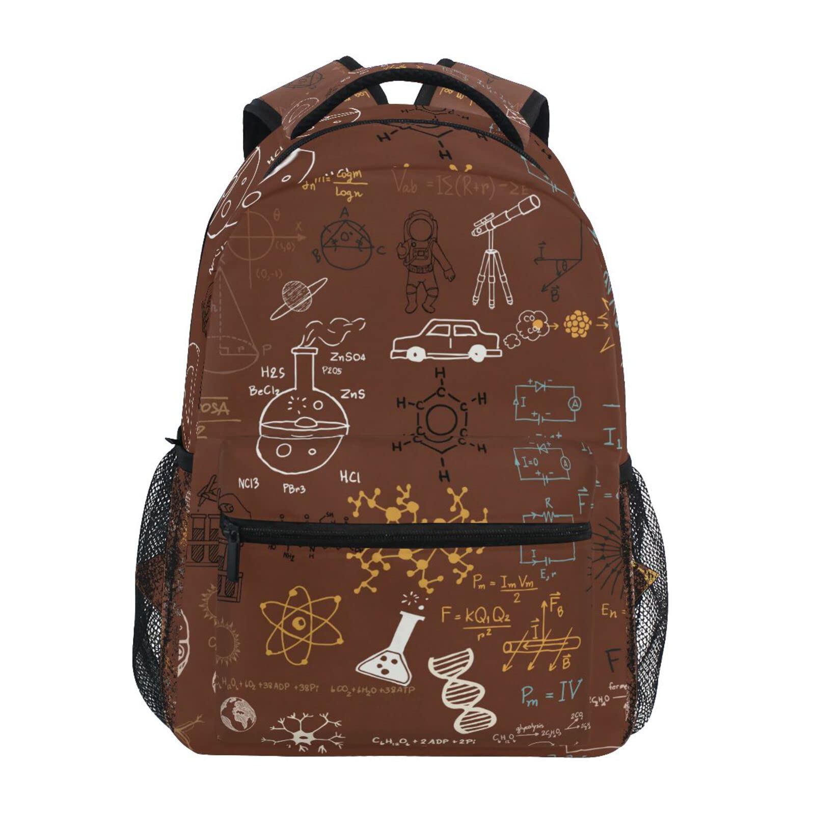 Acpiggto Backpack - Lightweight Daypack Shoulder Bag for Men & Women, Durable Brown Laptop Bag for School, Work, Gym, Travel & Outdoor Activities | Perfect for Science, Chemistry, Biology & Math Students
