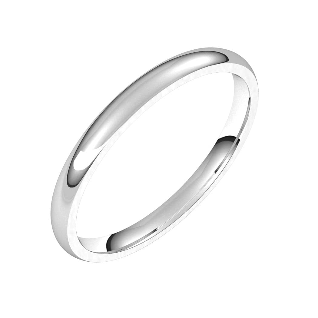 925 Sterling Silver Half Round 2mm Comfort Fit Lightweight Band Ring for Women - Size 4-12.5 | Elegant Jewelry Gift for Her, Anniversary, Wedding, Everyday Wear