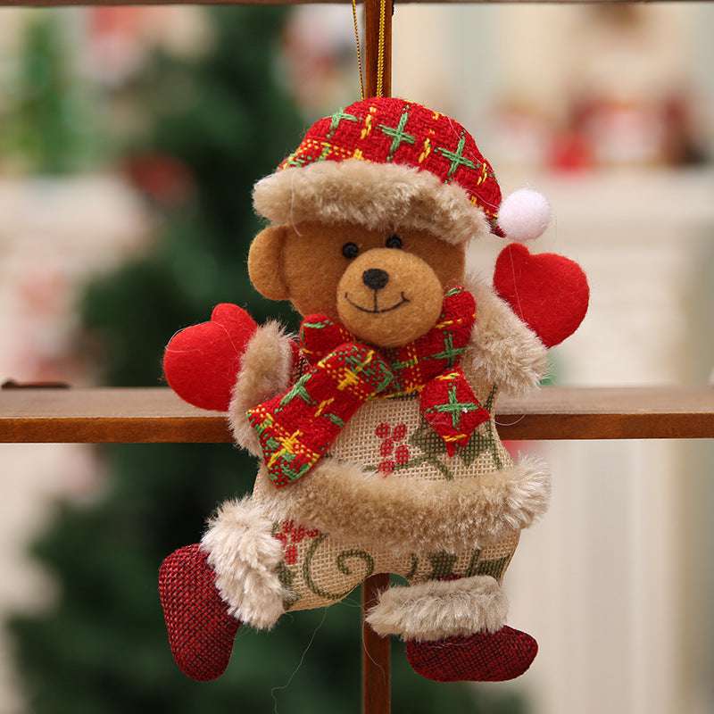 12pcs Dancing Bear Ornaments for Christmas Tree Decorations - Perfect for Holiday Home Decor, Party Favors, and Festive Gift Giving