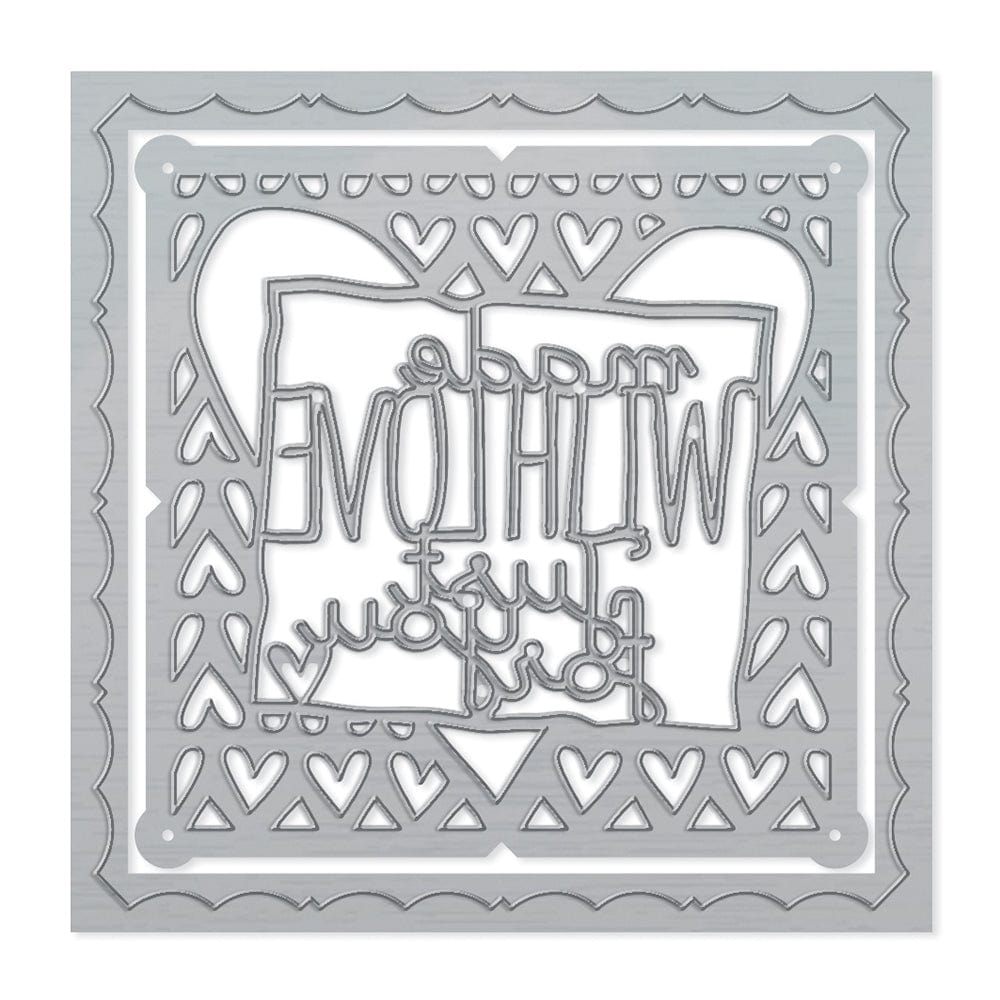 Tonic Studios Made With Love Patchwork Die Set 4422E - Scrapbooking & Card Making Craft Supplies for DIY Greeting Cards & Home Decor