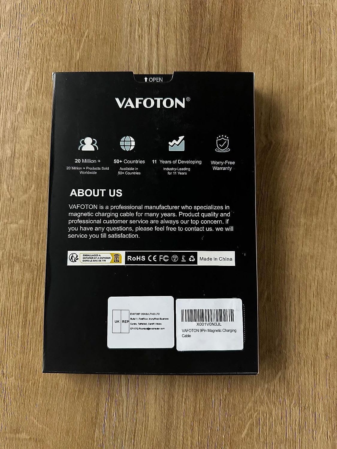 VAFOTON 9Pin Magnetic Charging Cable - 360° & 180° Rotatable 3-in-1 USB Fast Charger (18W) for Micro USB, Type C, iPhone - 3 Pack (2M/2M/1M) - Durable Magnetic Phone Charger for Home, Office & Travel