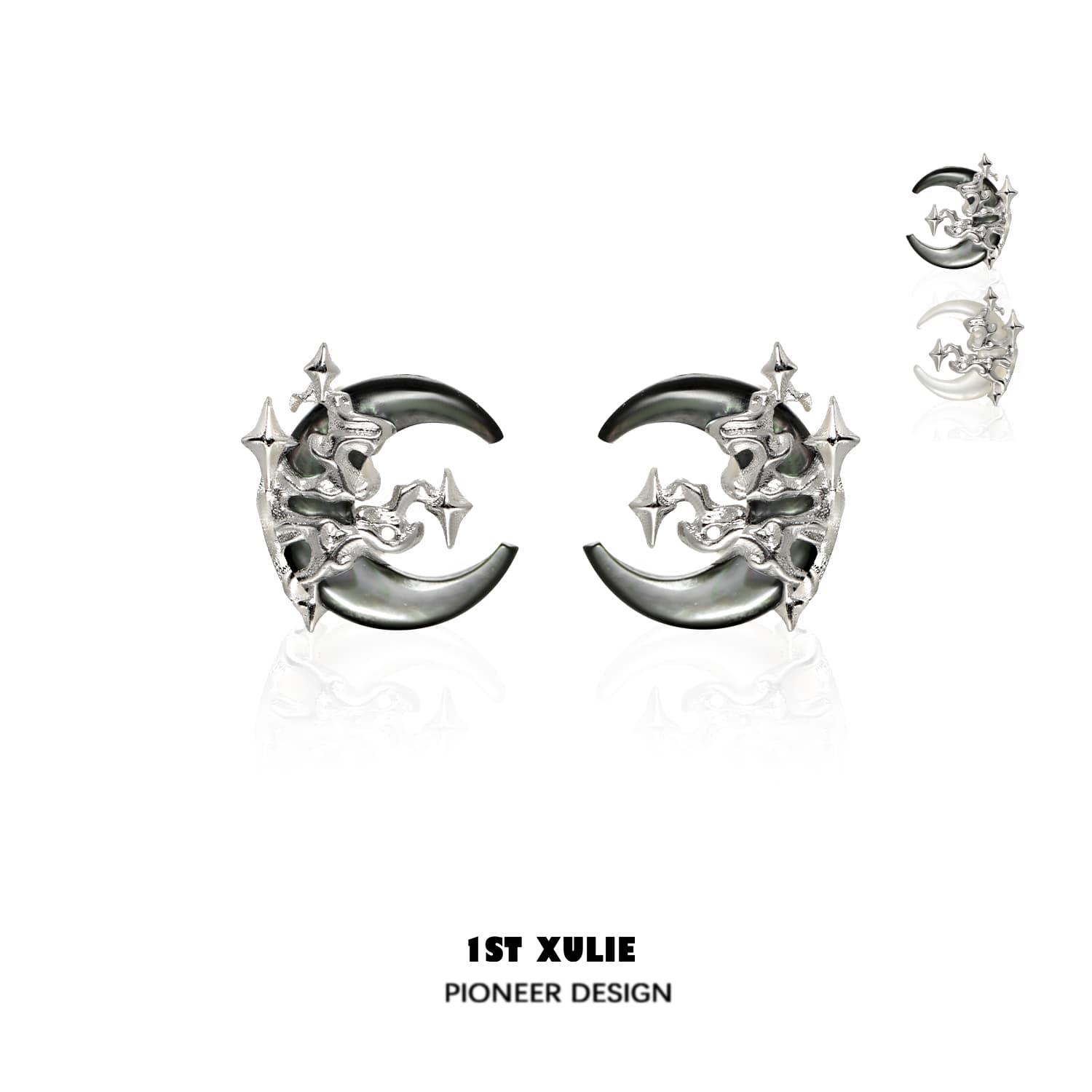 MYTH OF THE MOON S925 Sterling Silver Earrings for Women - Elegant Moon Phase Jewelry Gift for Birthday, Anniversary & Special Occasions