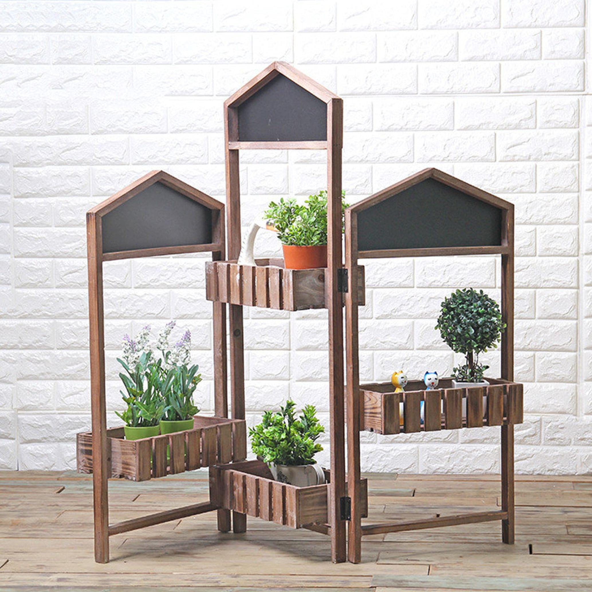 Decsix Wooden Plant Stand - Classic Chinese Screen Design Flower Pot Holder for Indoor Plants, Decorative Shelf for Home & Office Decor | Perfect for Living Room, Bedroom, Balcony & Garden Display