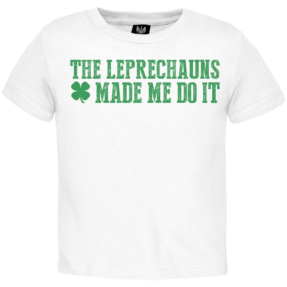 Old Glory St. Patrick's Day Toddler T-Shirt - Funny Leprechaun Made Me Green Irish Outfit for Babies | Perfect for St. Paddy's Day Celebrations & Irish-Themed Parties