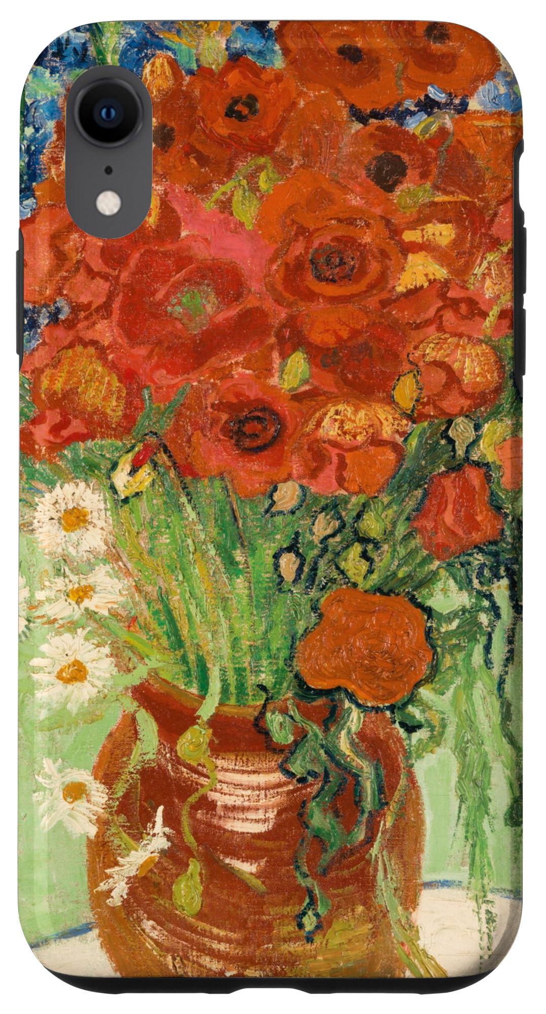 iPhone XR Case - Vincent van Gogh's Vase with Daisies and Poppies Art Design | Protective Phone Cover | Perfect for Art Lovers & Van Gogh Fans | Home, Office & Travel Use