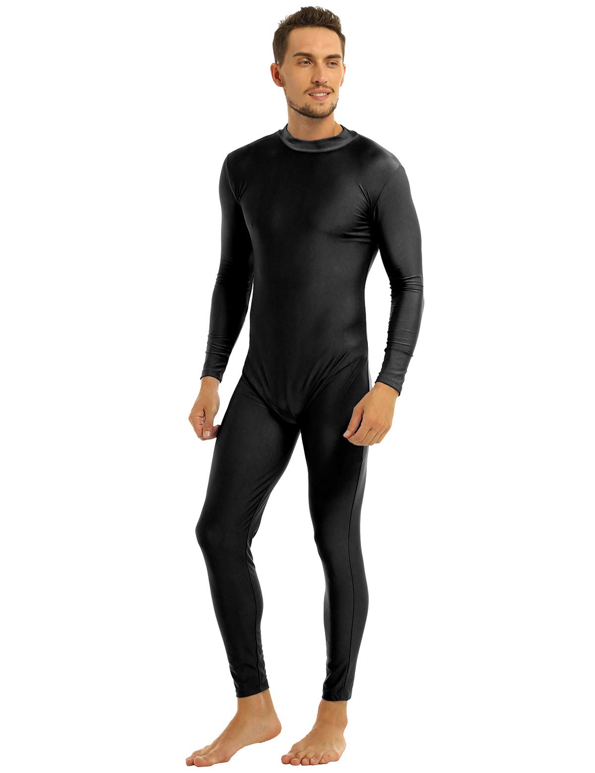 YEAHDOR Men's Stretchy Full Body Leotard Spandex Zentai Unitard - Gymnastics, Dance, Cosplay, Workout & Performance Jumpsuit Sportswear