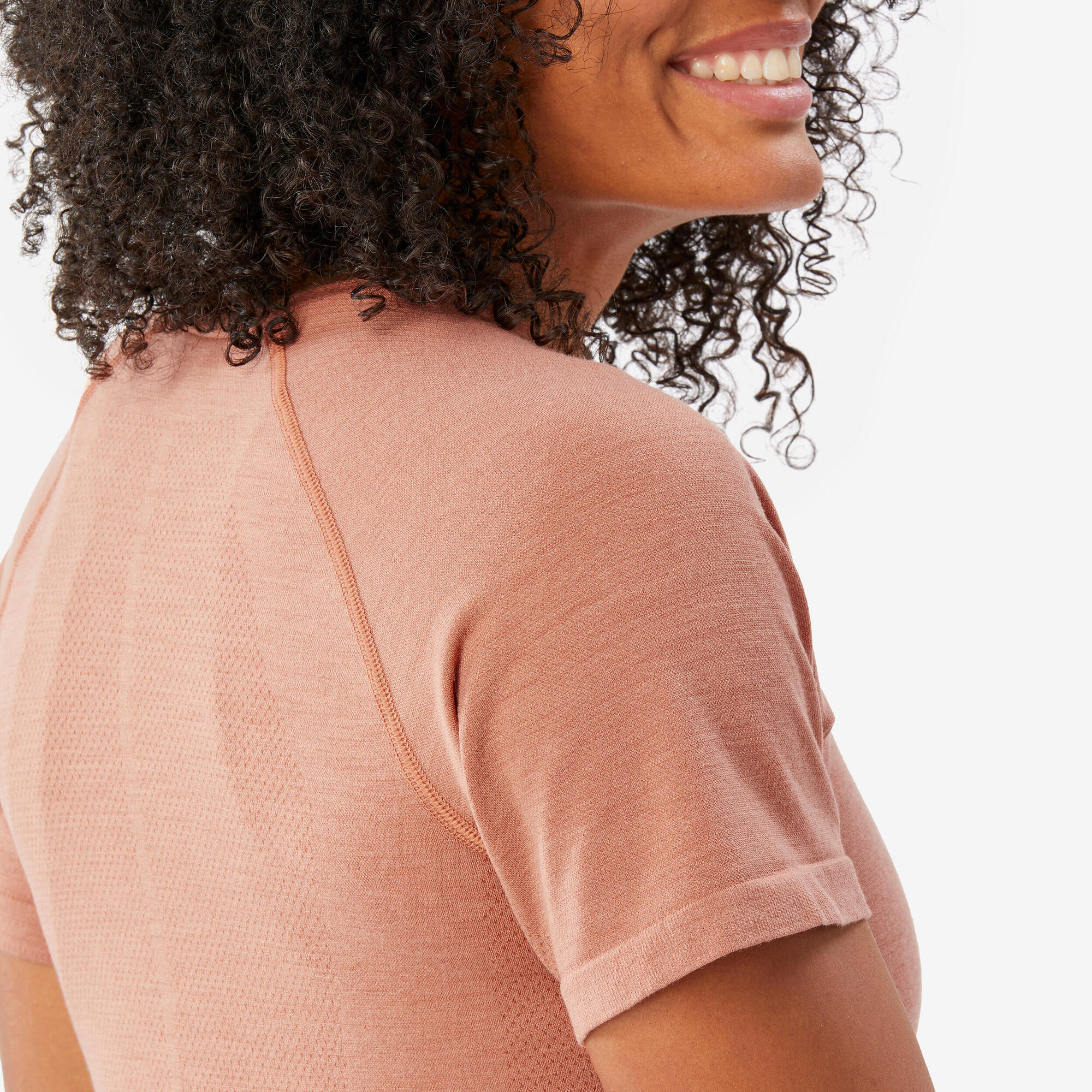 Simond Women's Seamless Short Sleeve Merino Wool Hiking Shirt - MT900 - Lightweight & Moisture-Wicking for Backpacking, Camping & Outdoor Adventures