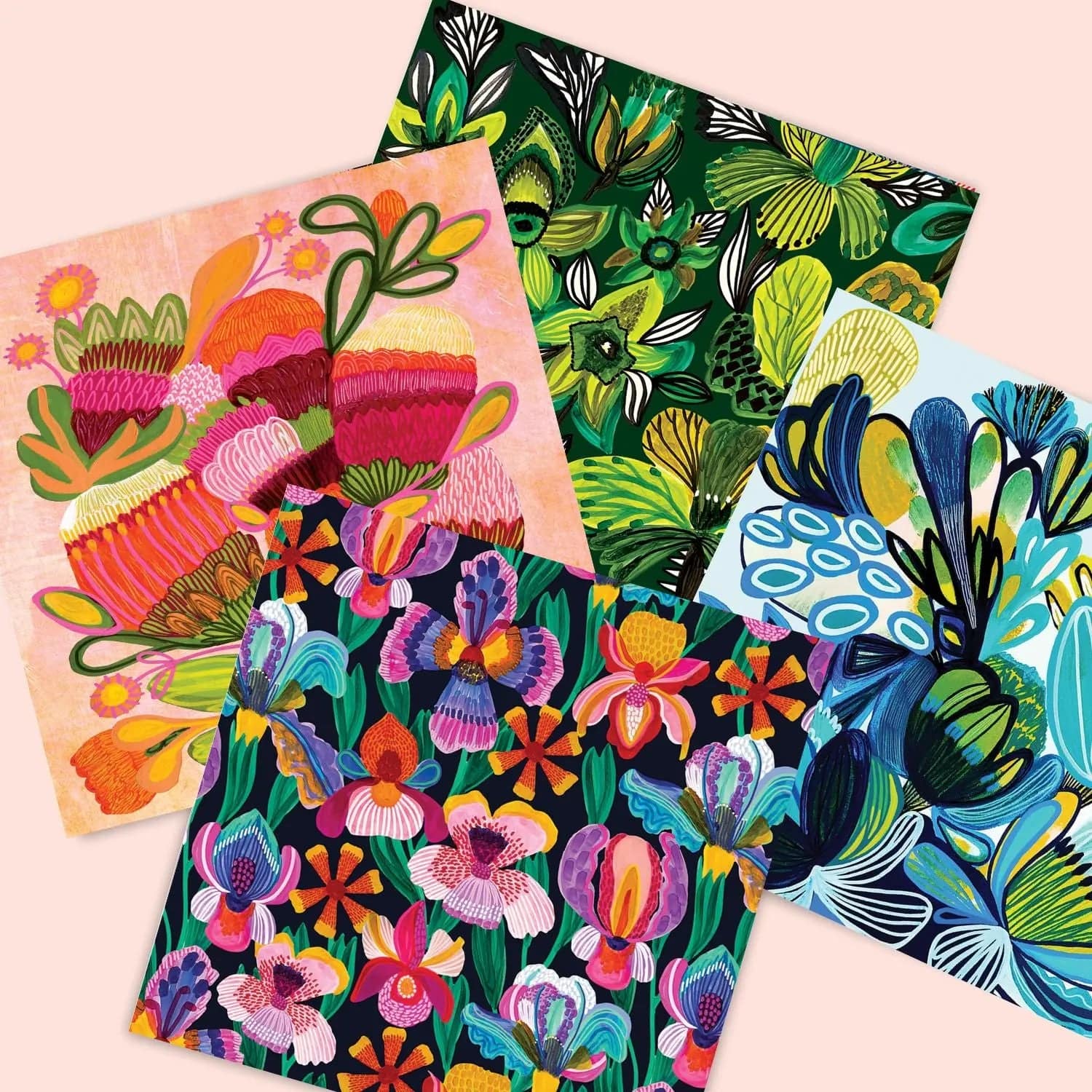 Iris Iridescent Greeting Cards - Set of 4 Premium Australian Stationery for Birthdays, Anniversaries & Special Occasions