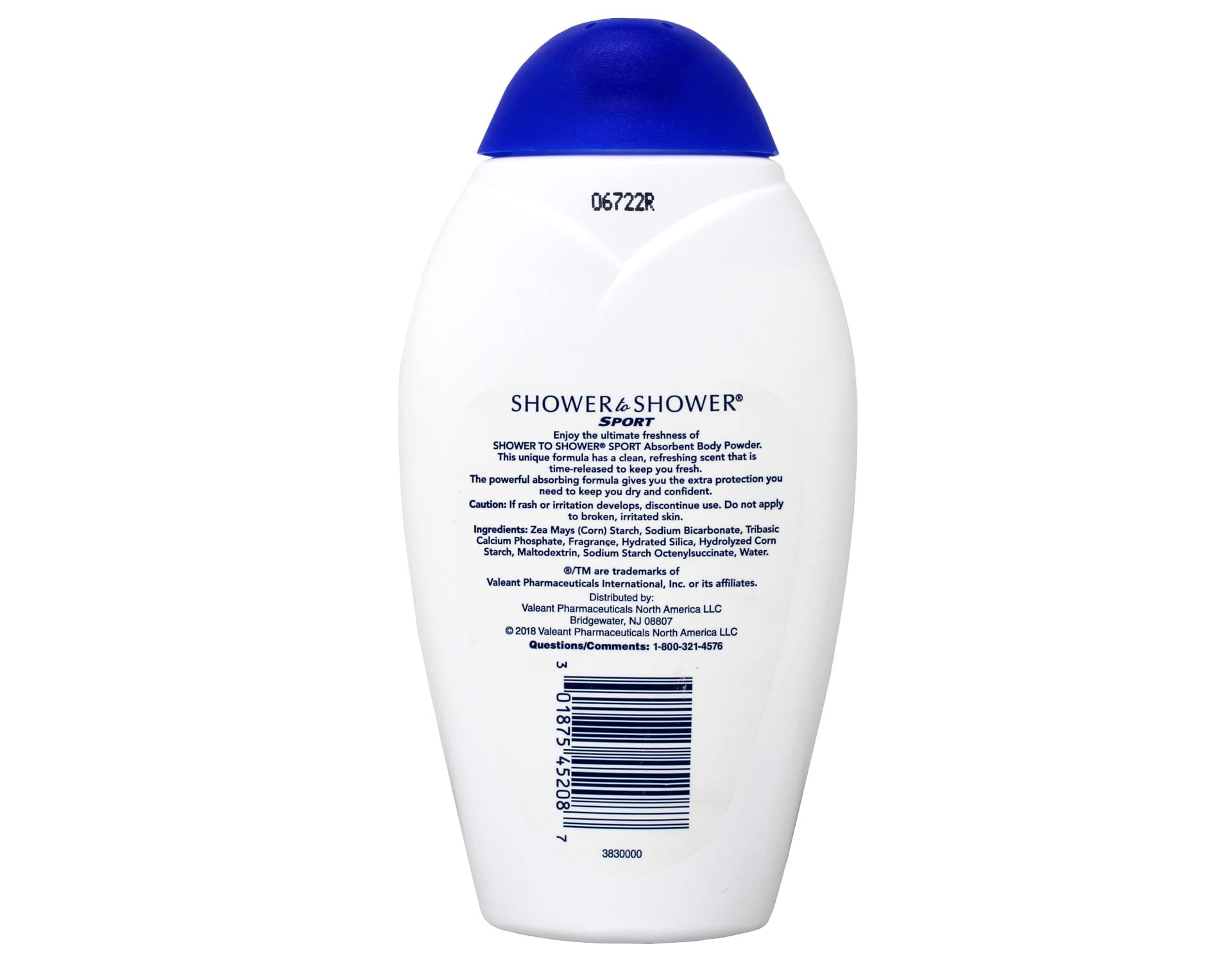 Shower to Shower Absorbent Body Powder for Men & Women - 8 oz Talc-Free Sports Powder - Keeps You Fresh & Dry During Workouts, Gym, and Outdoor Activities